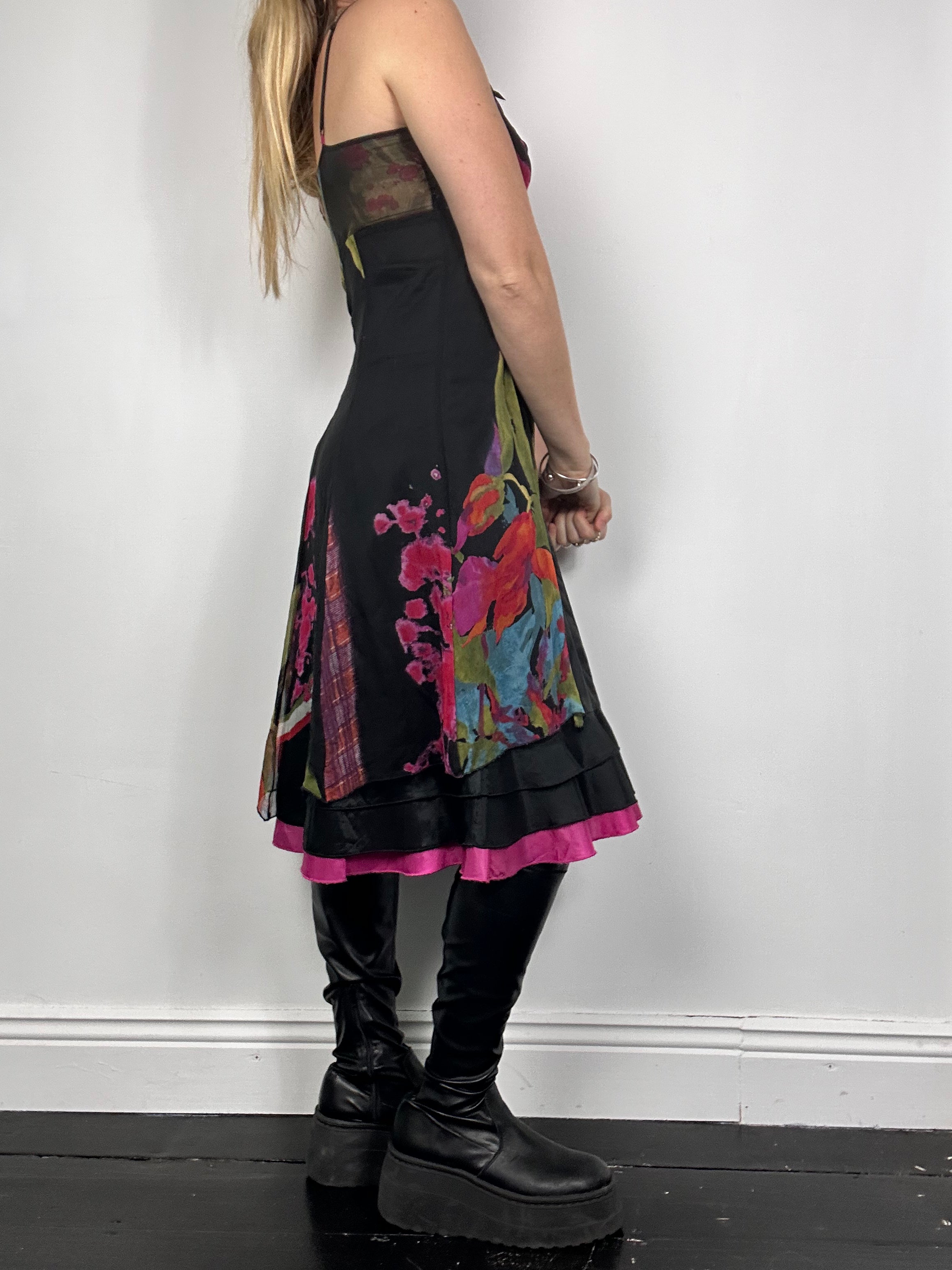 00's Chiffon Midi Dress size 10