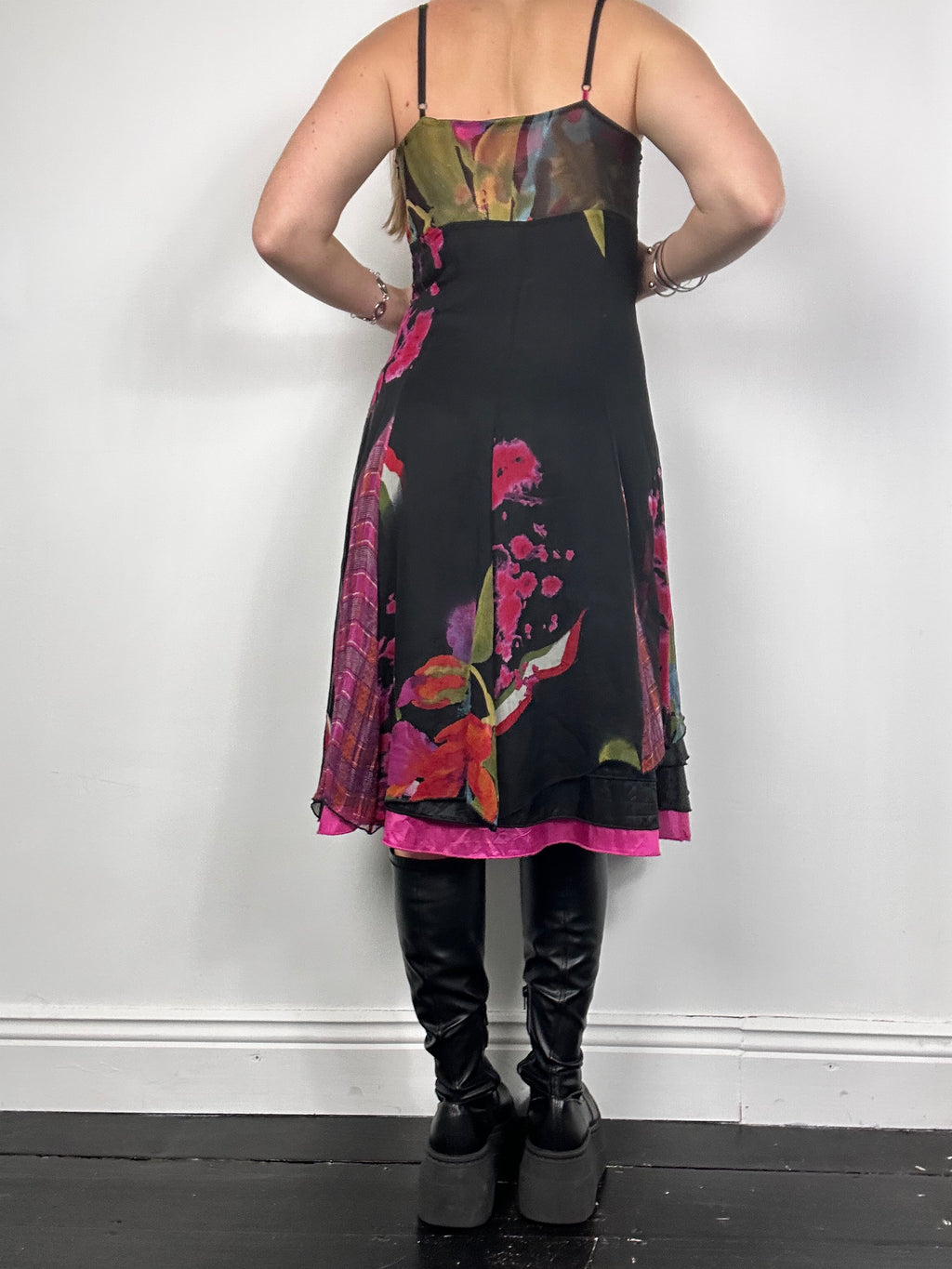 00's Chiffon Midi Dress size 10