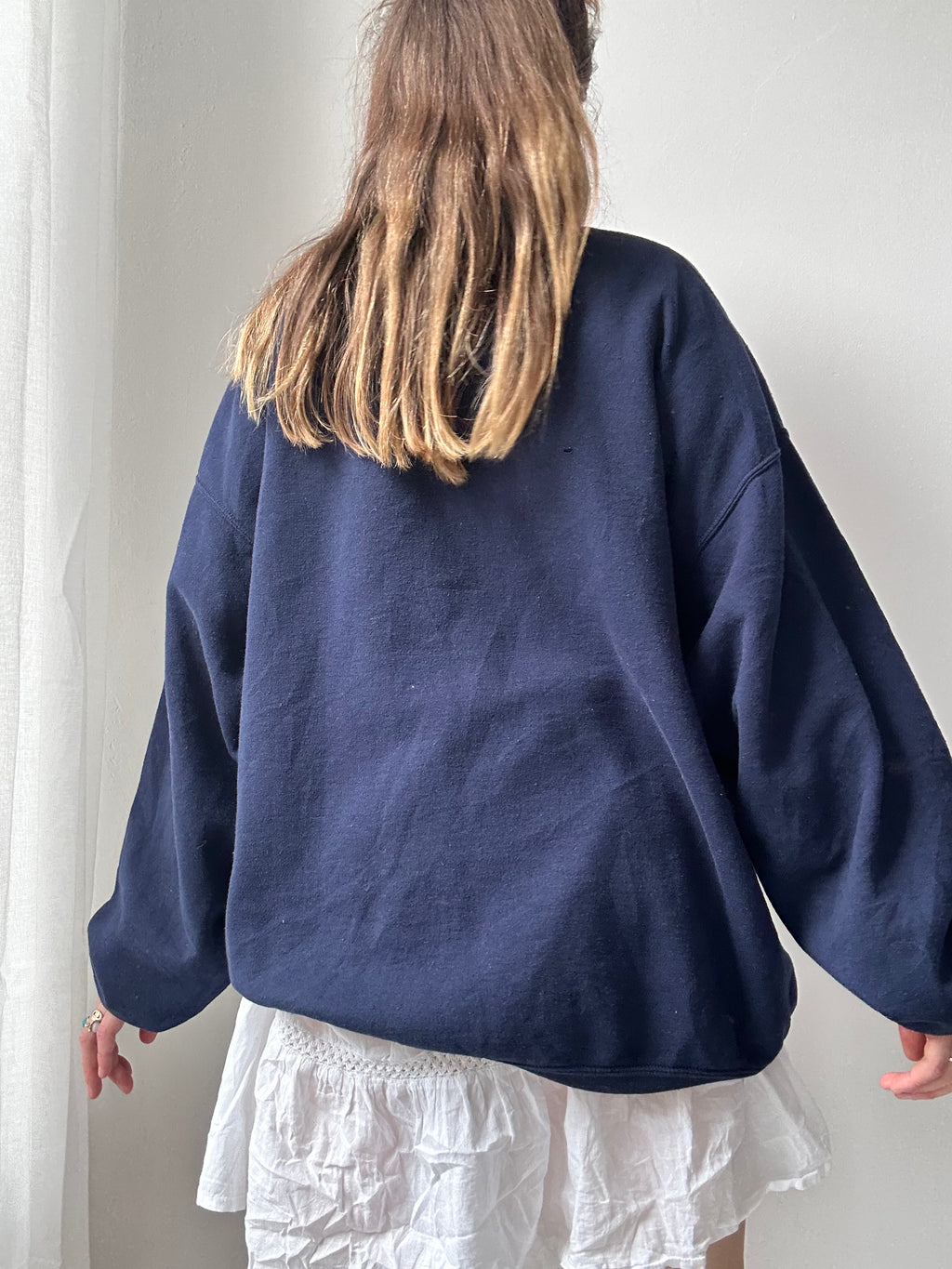 Navy Spice Spiral Sweater Size Xl
