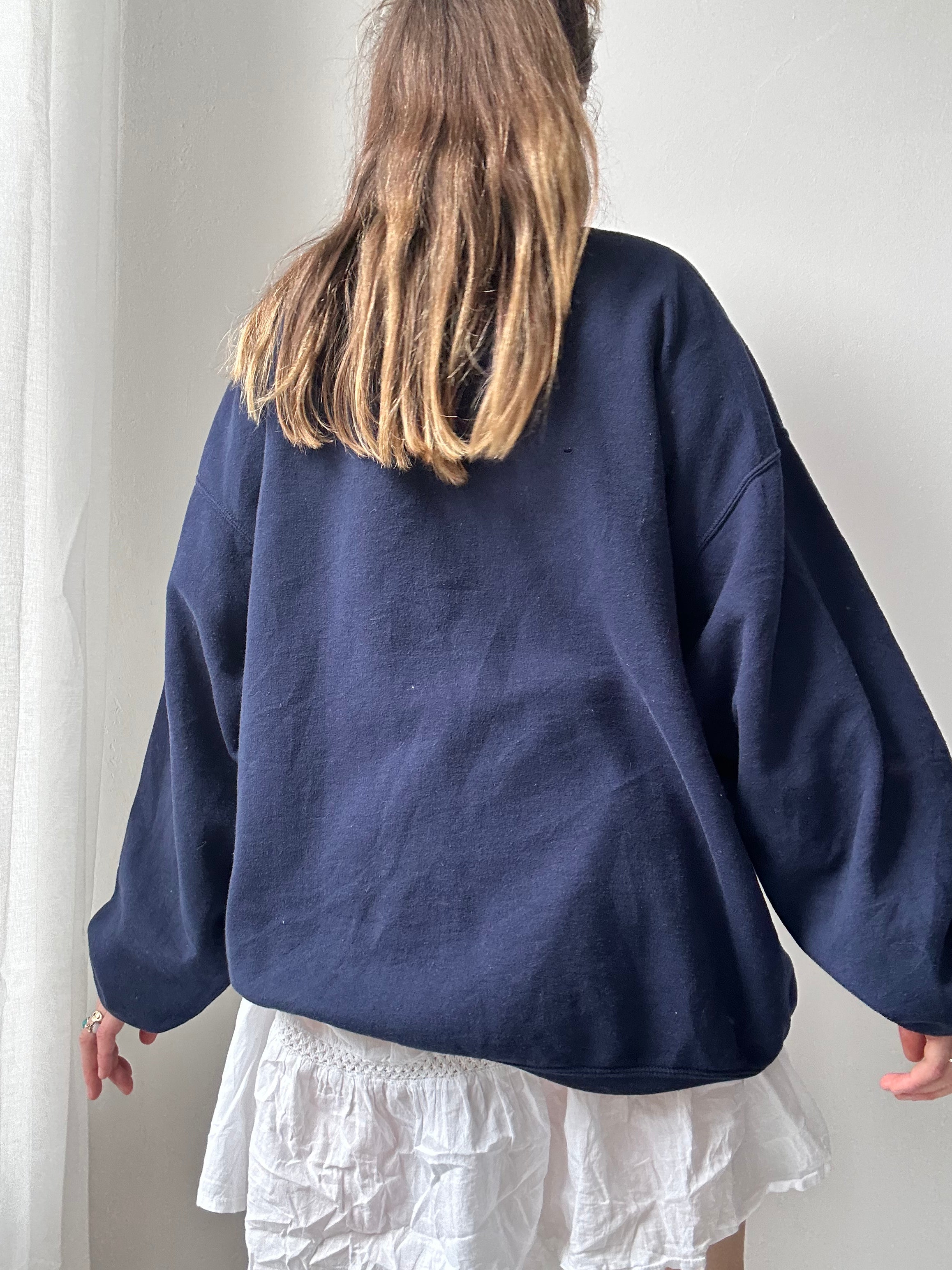 Navy Spice Spiral Sweater Size Xl