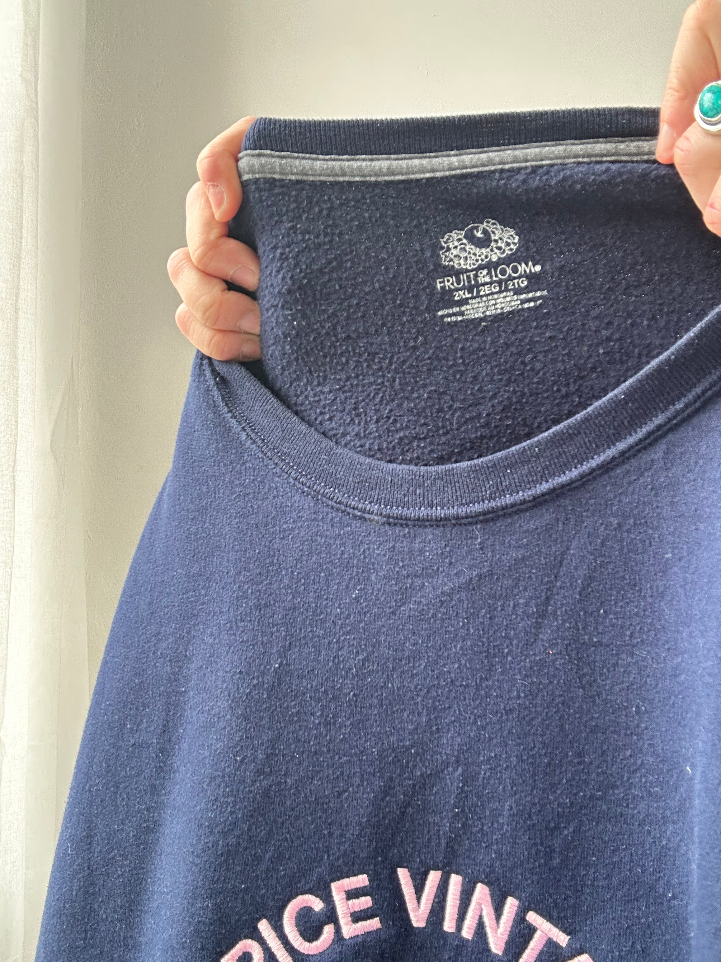 Navy Spice Spiral Sweater Size Xl