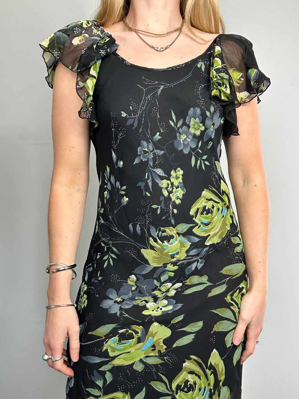 90's Chiffon Midi Dress Size 10