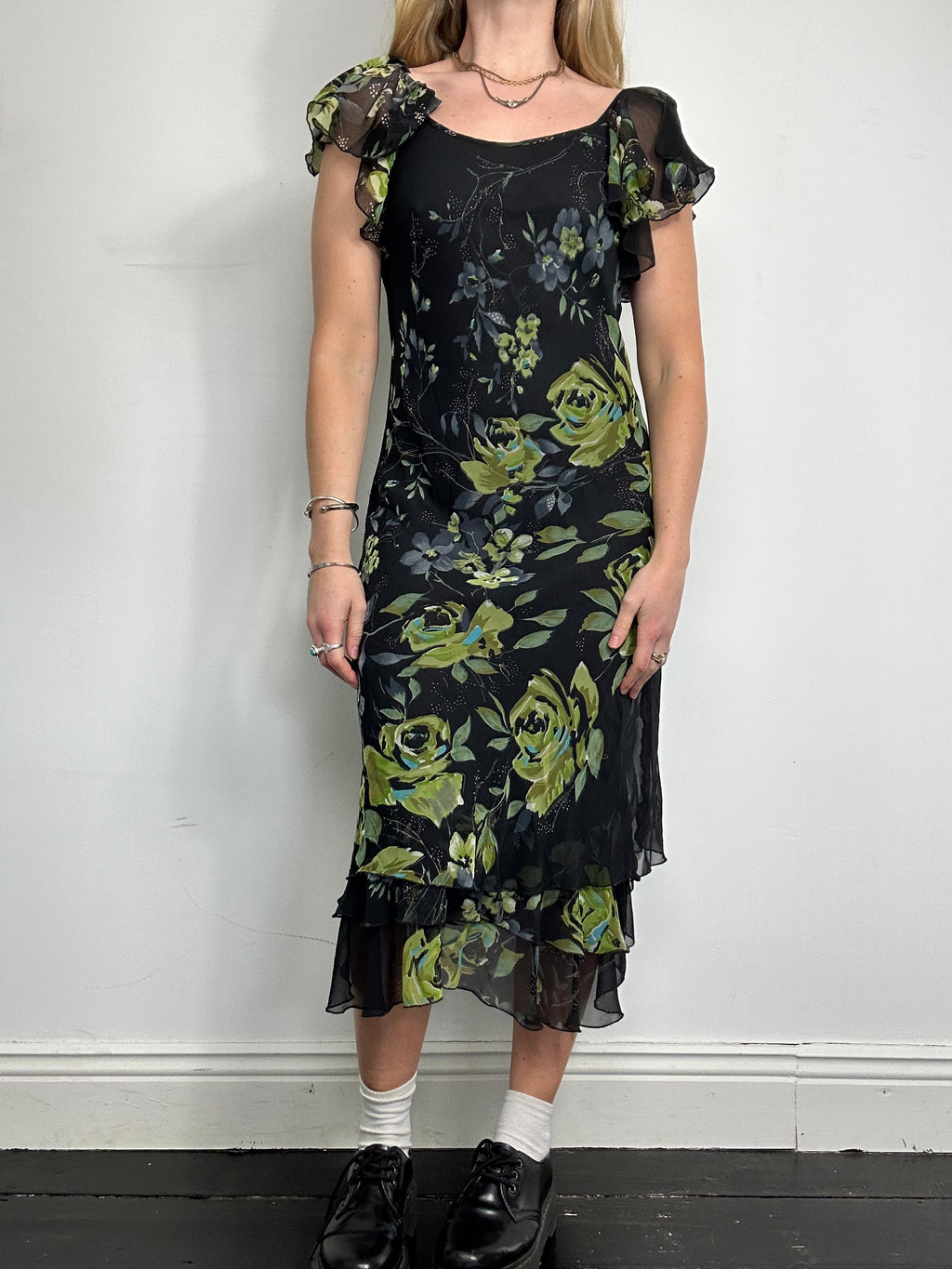 90's Chiffon Midi Dress Size 10