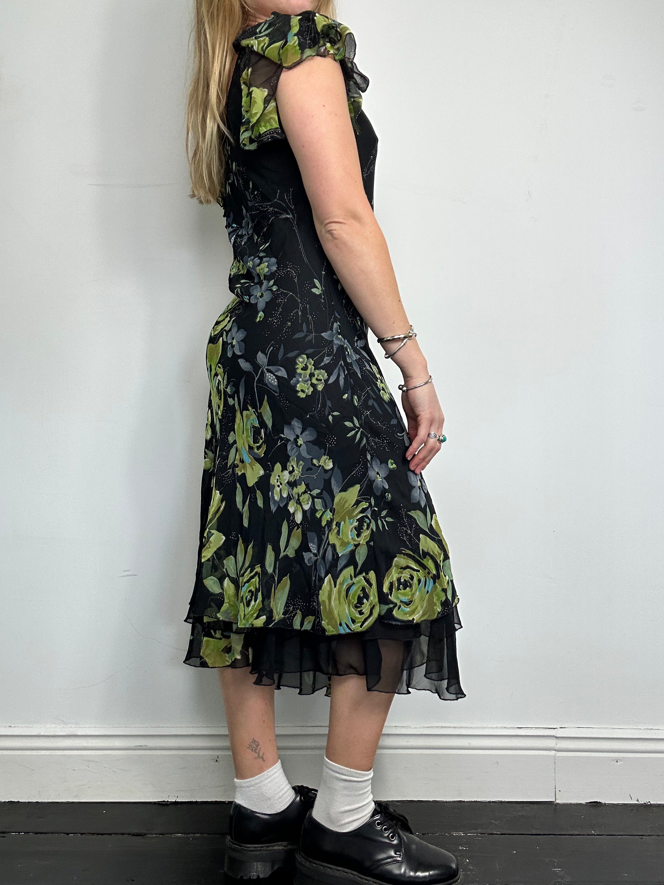 90's Chiffon Midi Dress Size 10