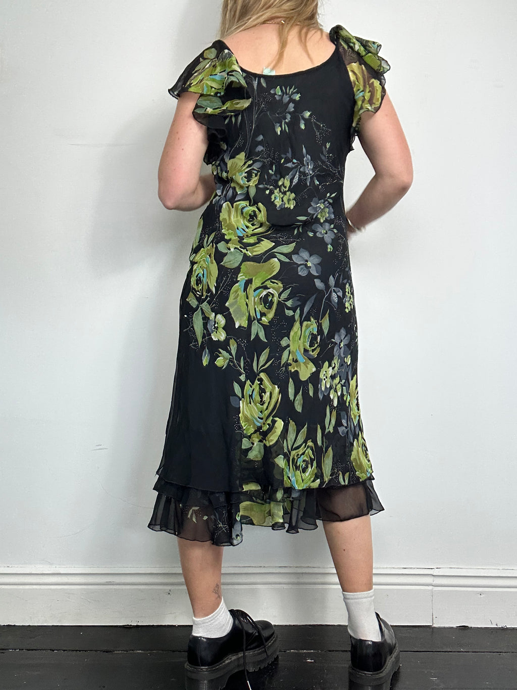 90's Chiffon Midi Dress Size 10