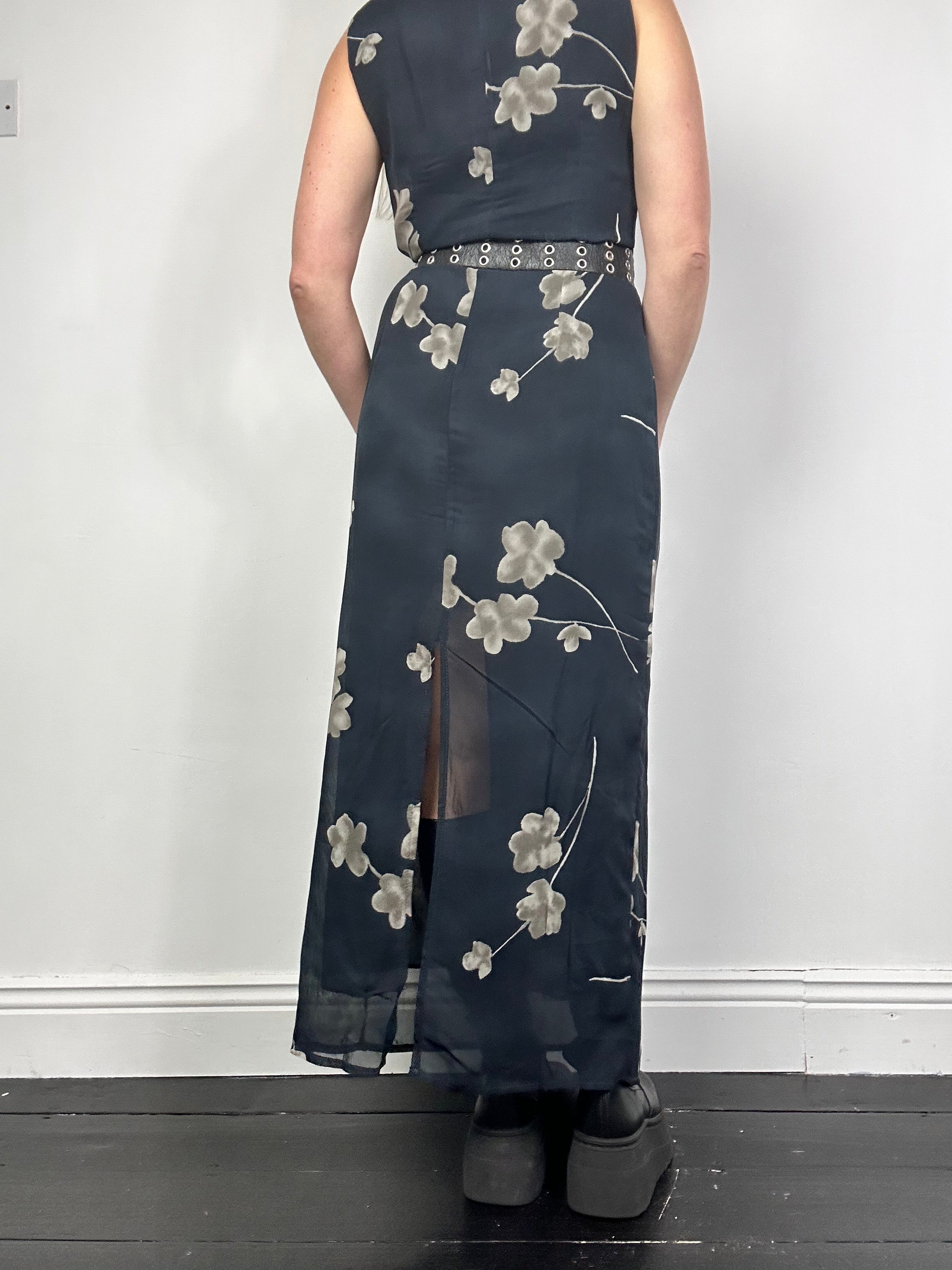Floral black Maxi Dress Size 12
