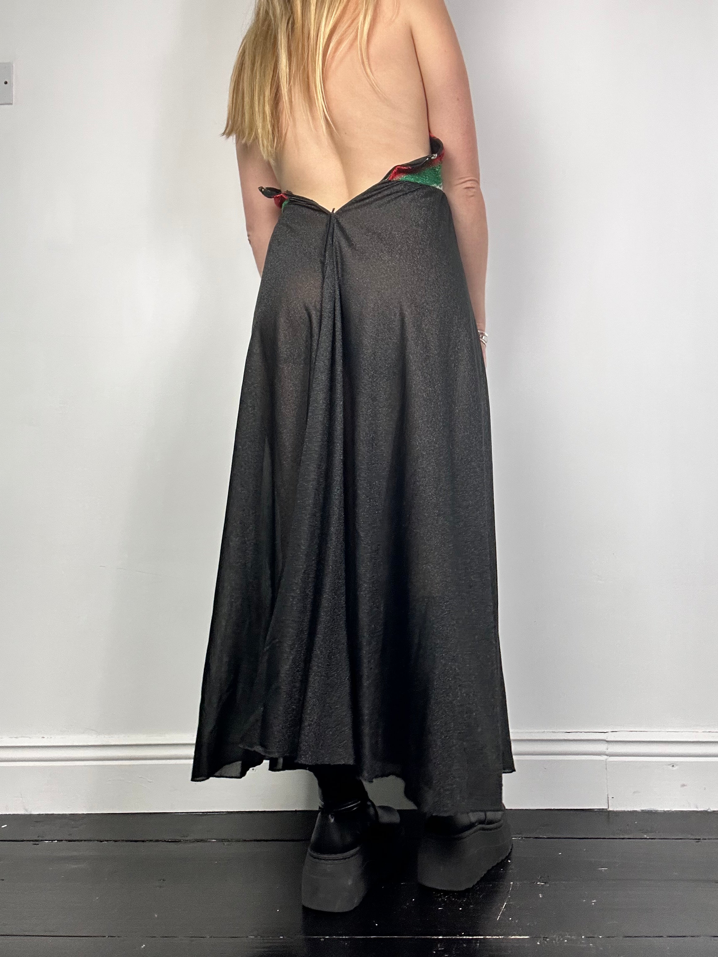 Lurex 1970's Maxi Dress Size 8