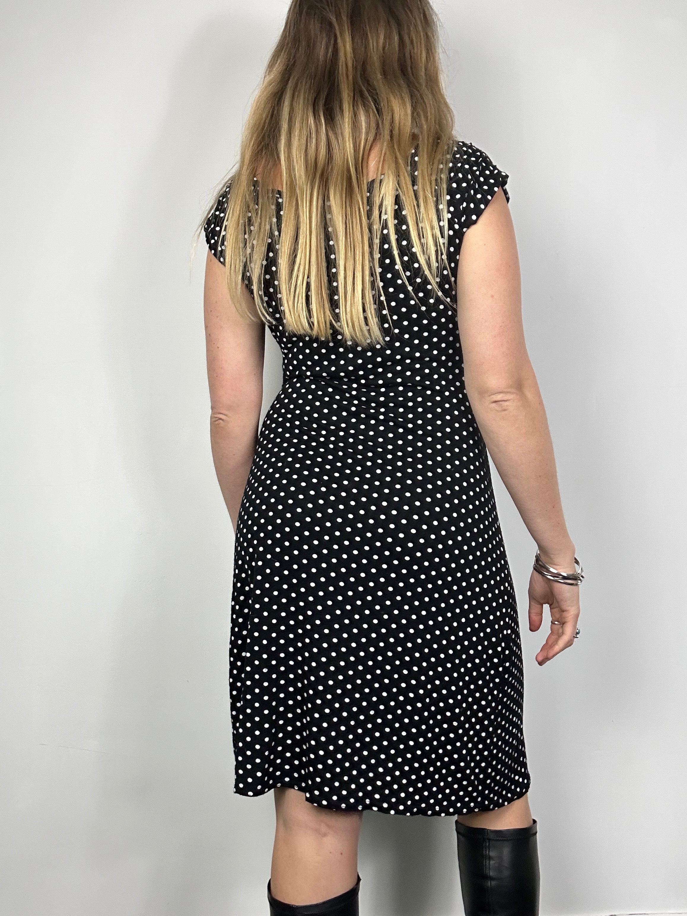 Polkadot V Neck Dress Size 12