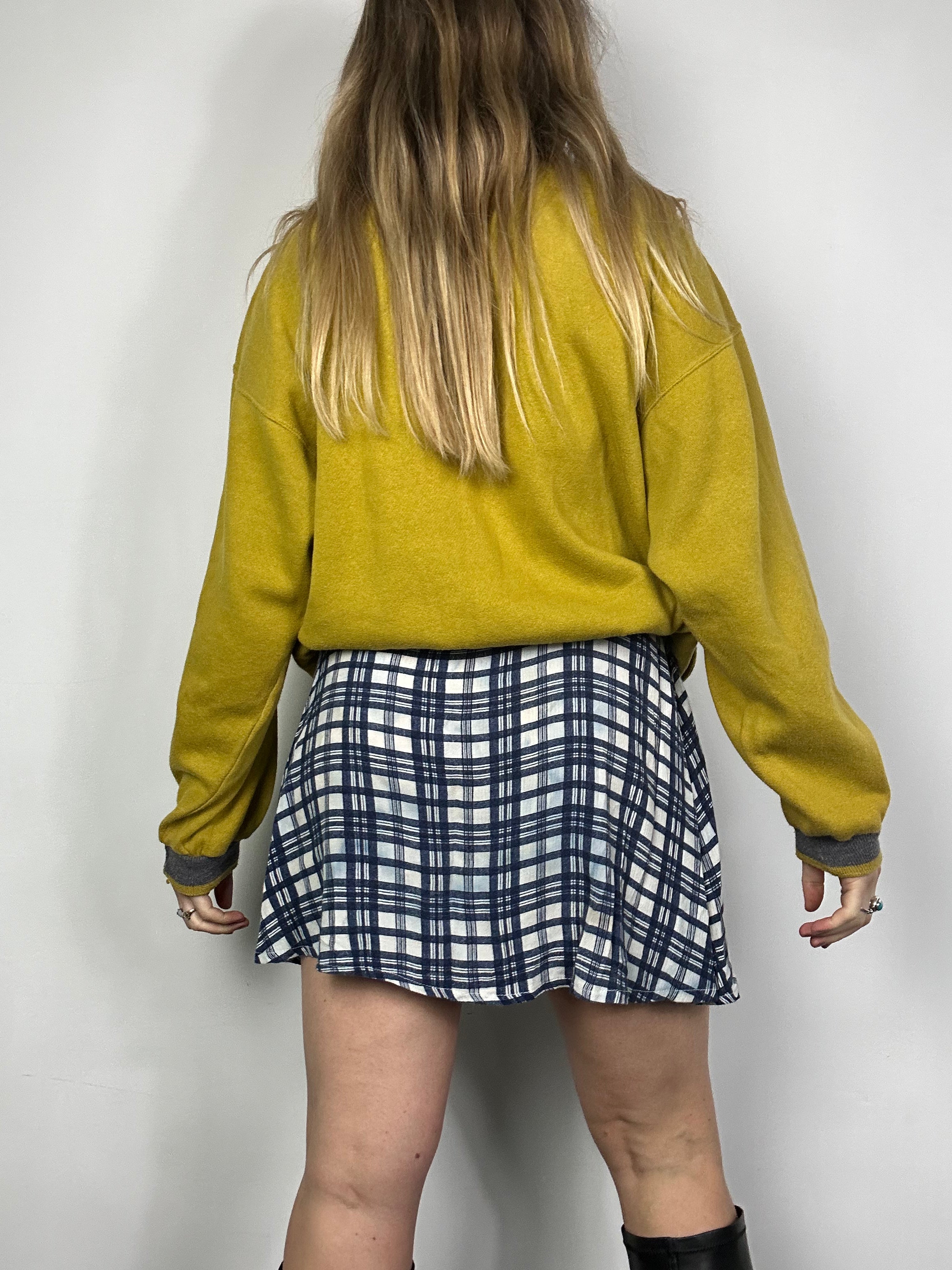 Mustard V Nack Cotten Cardi Size M