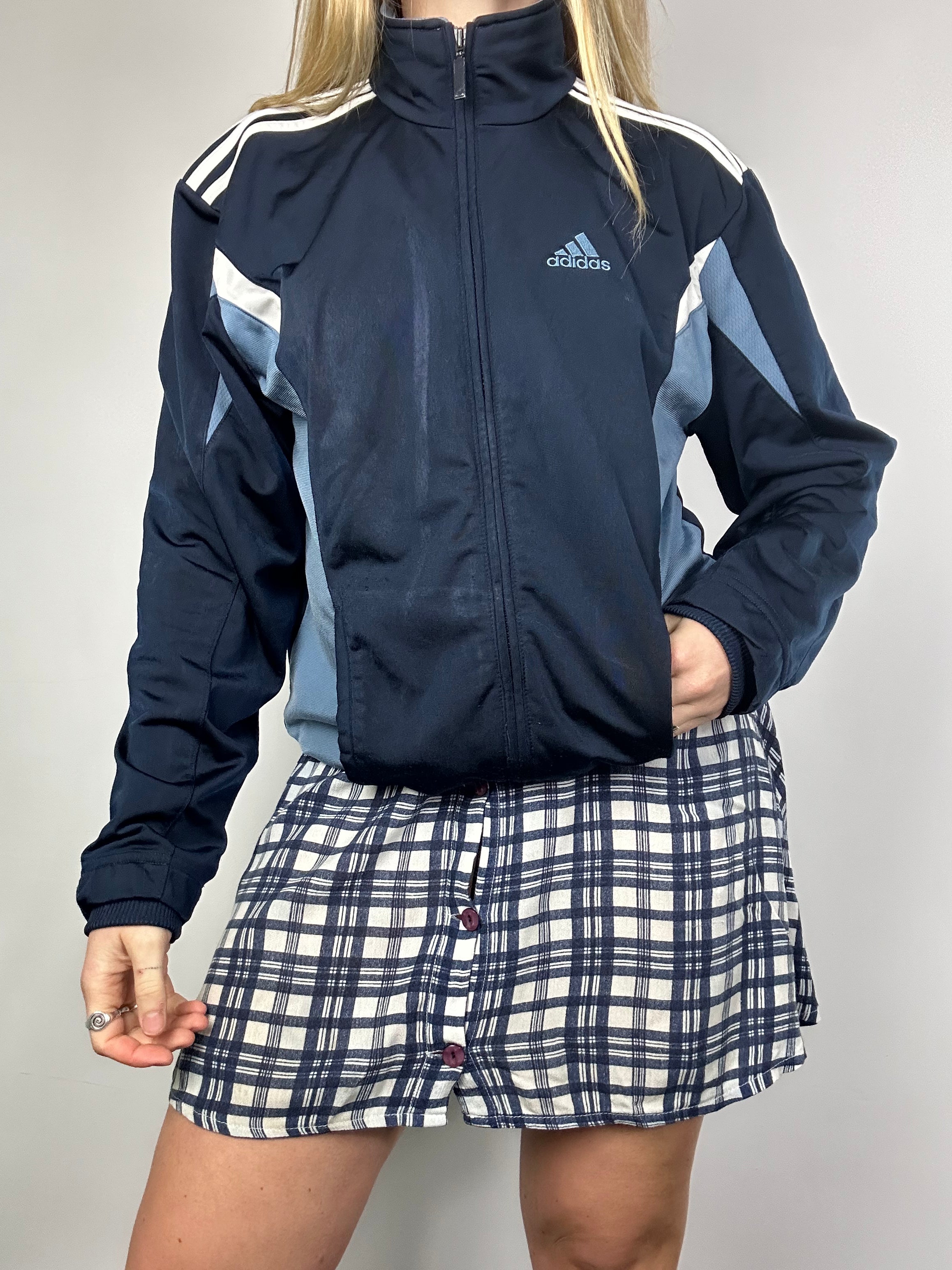 Navy Adidas Track Jacket Size 10