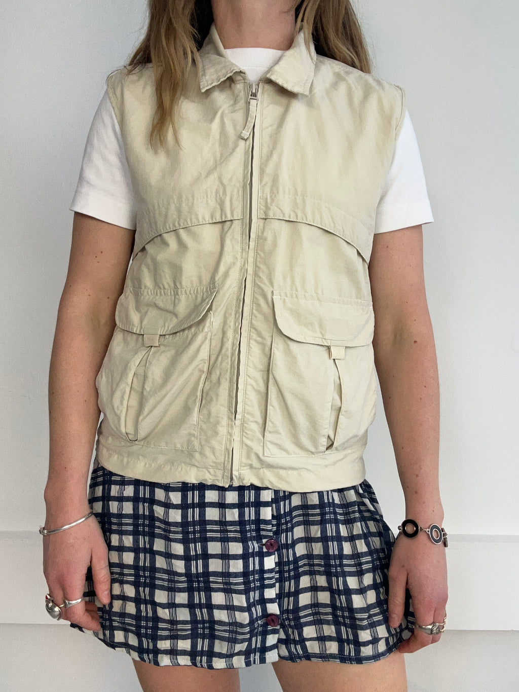Cream Utility Vest Size 10