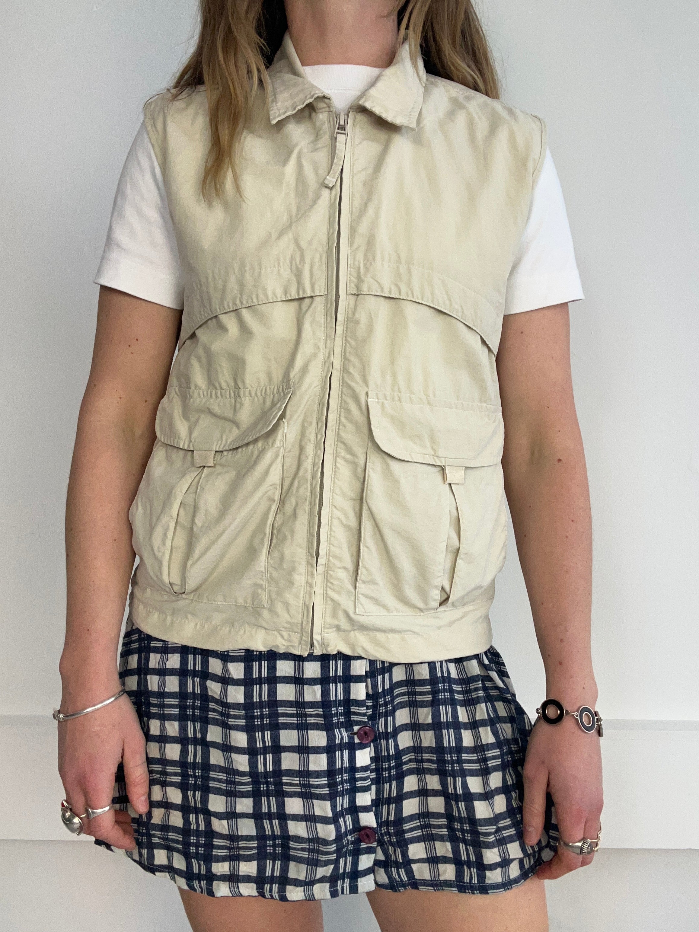 Cream Utility Vest Size 10