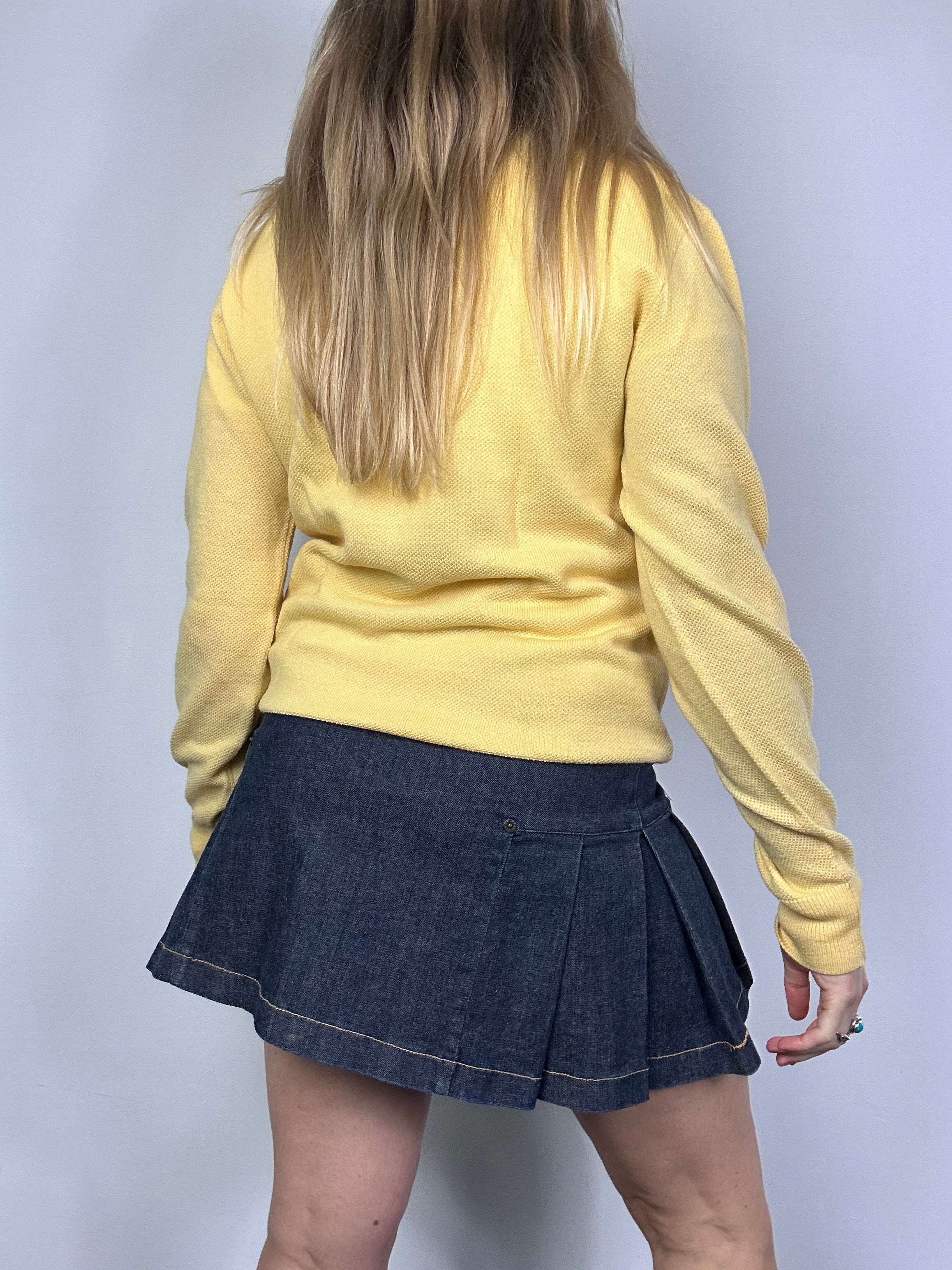 Lemon Lacoste Knit Sweater Size S