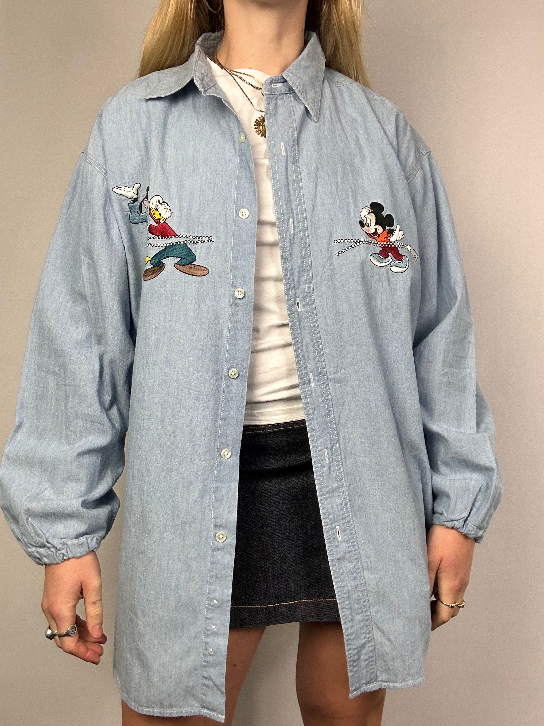 Disney Embroidered Shirt Size L