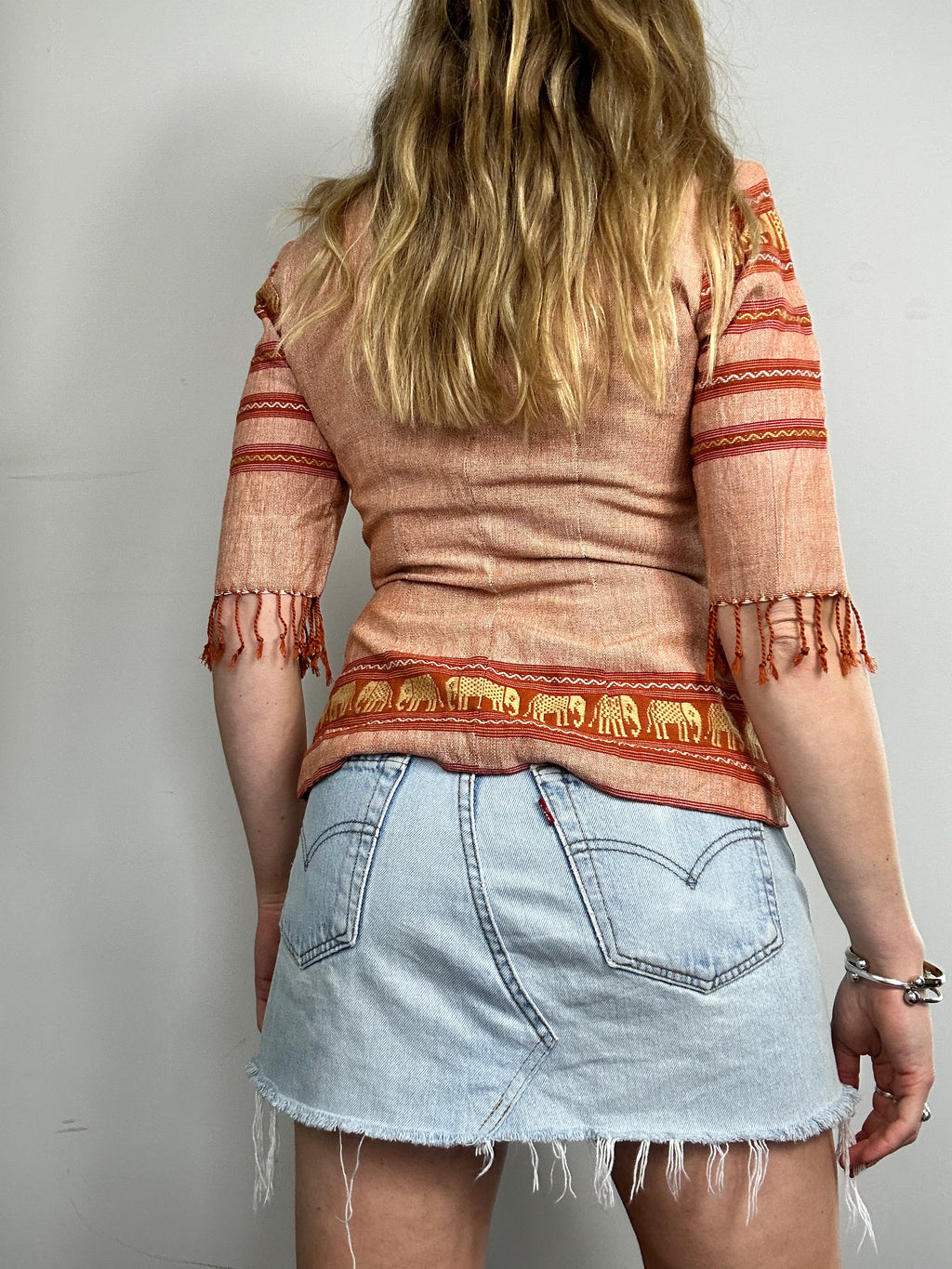 Elephant Fringed Jacket Size 8