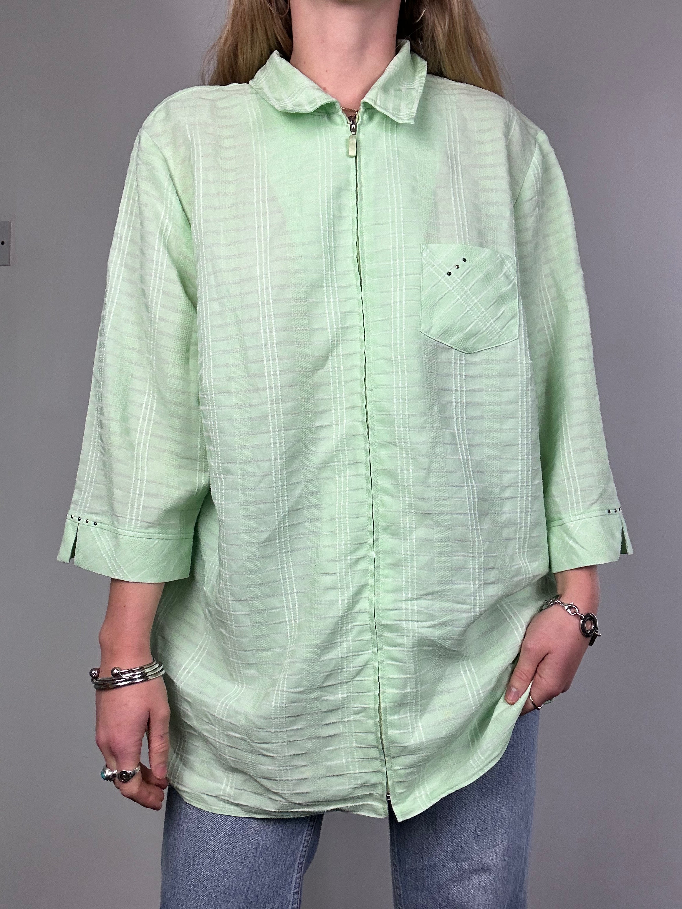 Mint Zip Shirt Size Xl