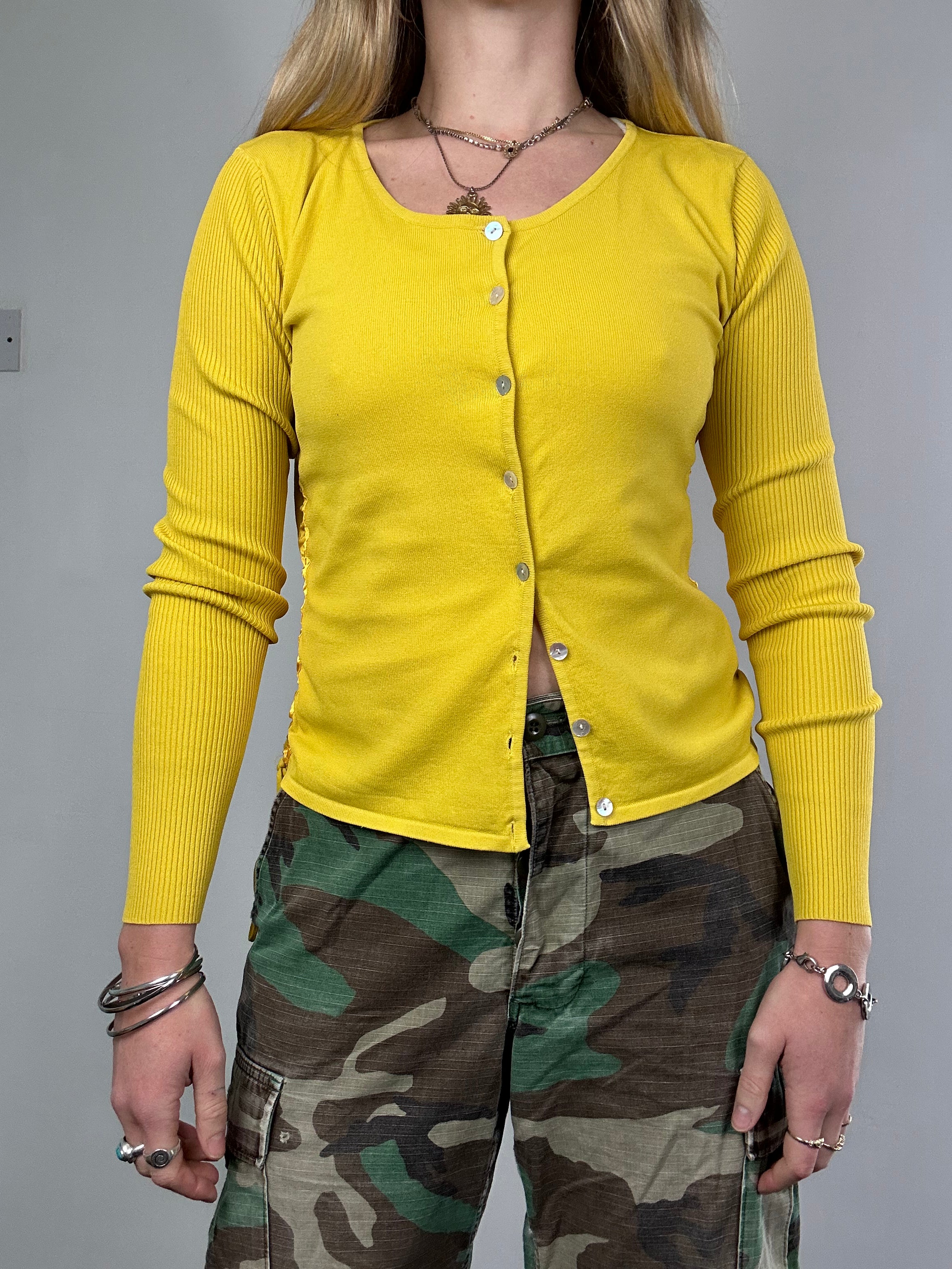Yellow cardigan size 8/10