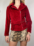 Chunky Cord Red Jacket Size 10