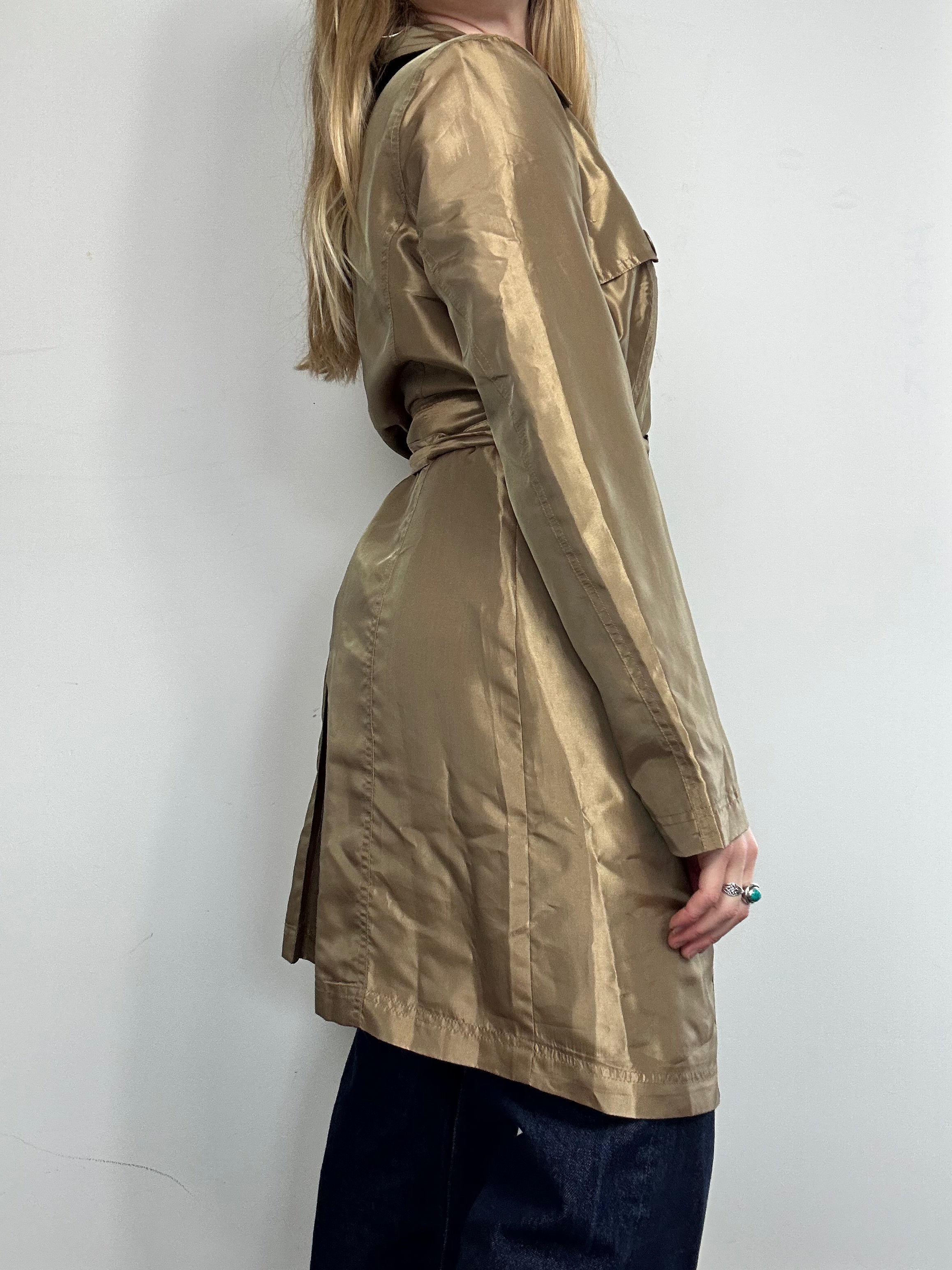 Gold Trench Coat Size 10