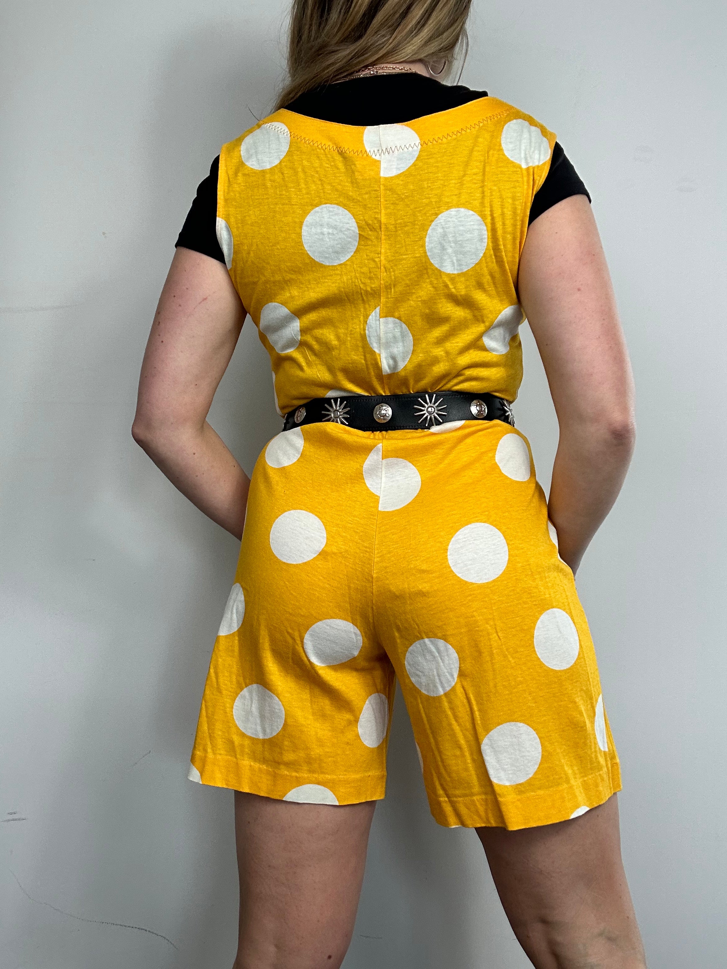 Yellow Polkadot Romper Size 10