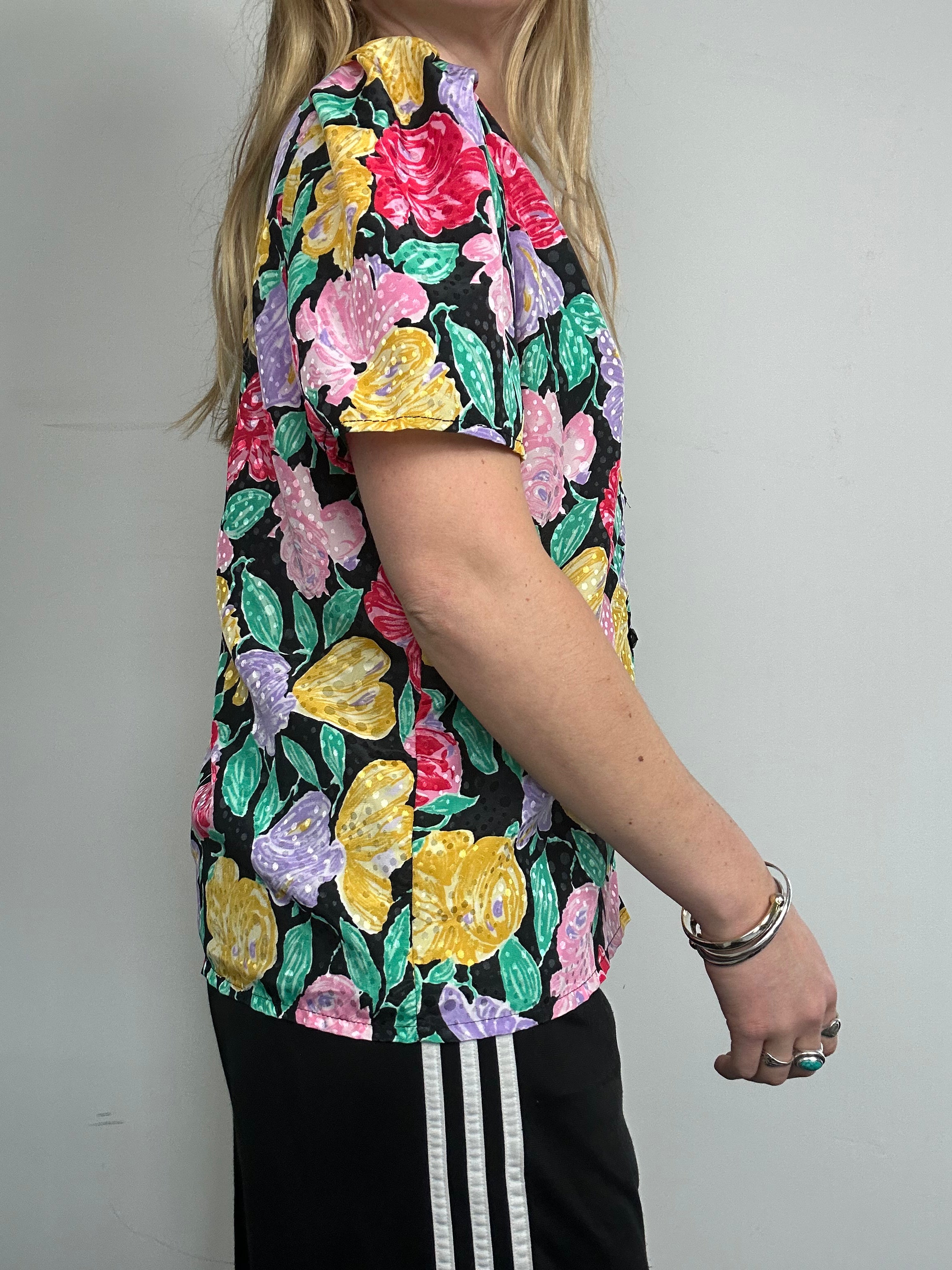 80's Floral Shirt Size 10