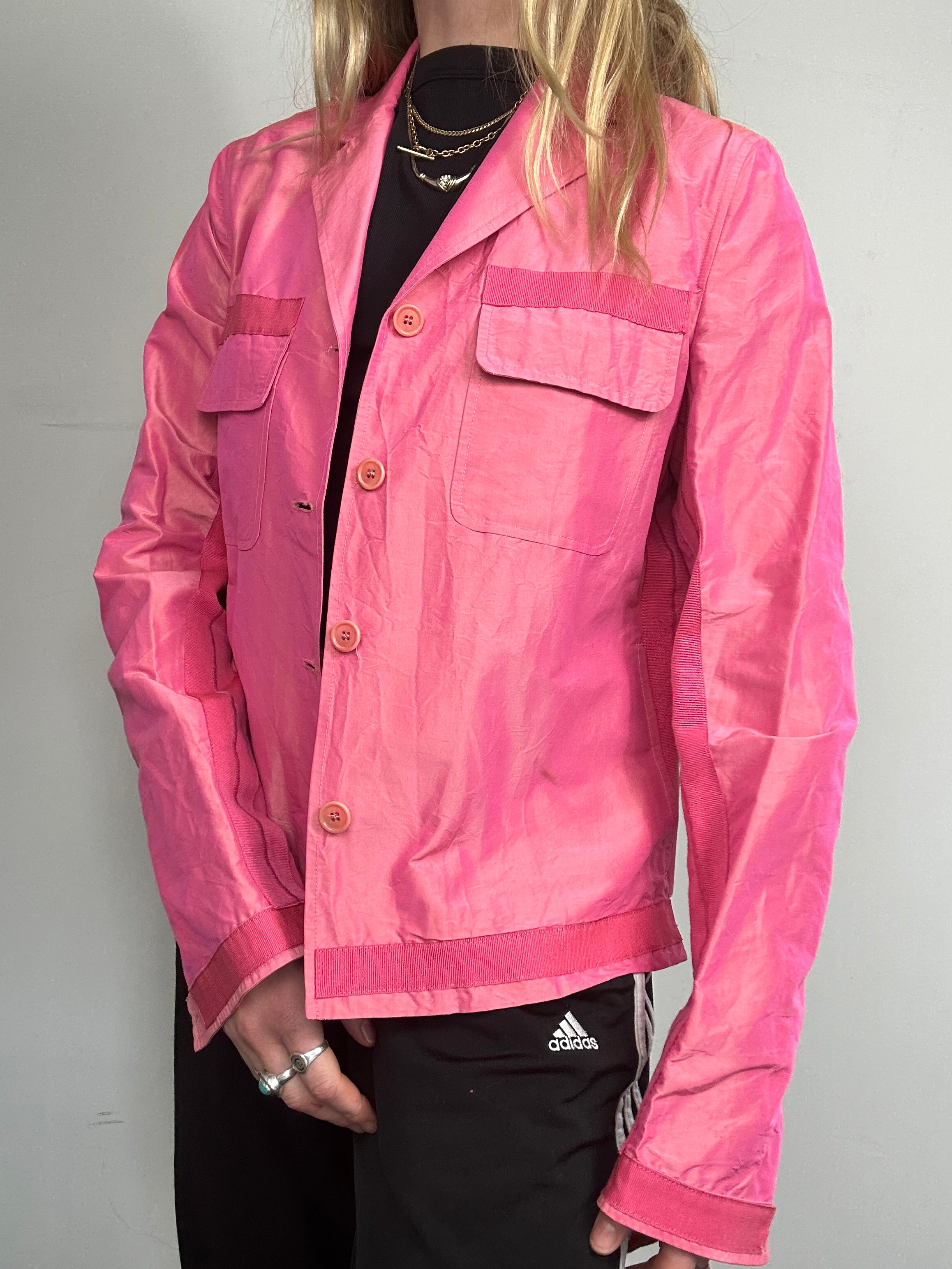 Pink Iridescent Silk Jacket Size 10