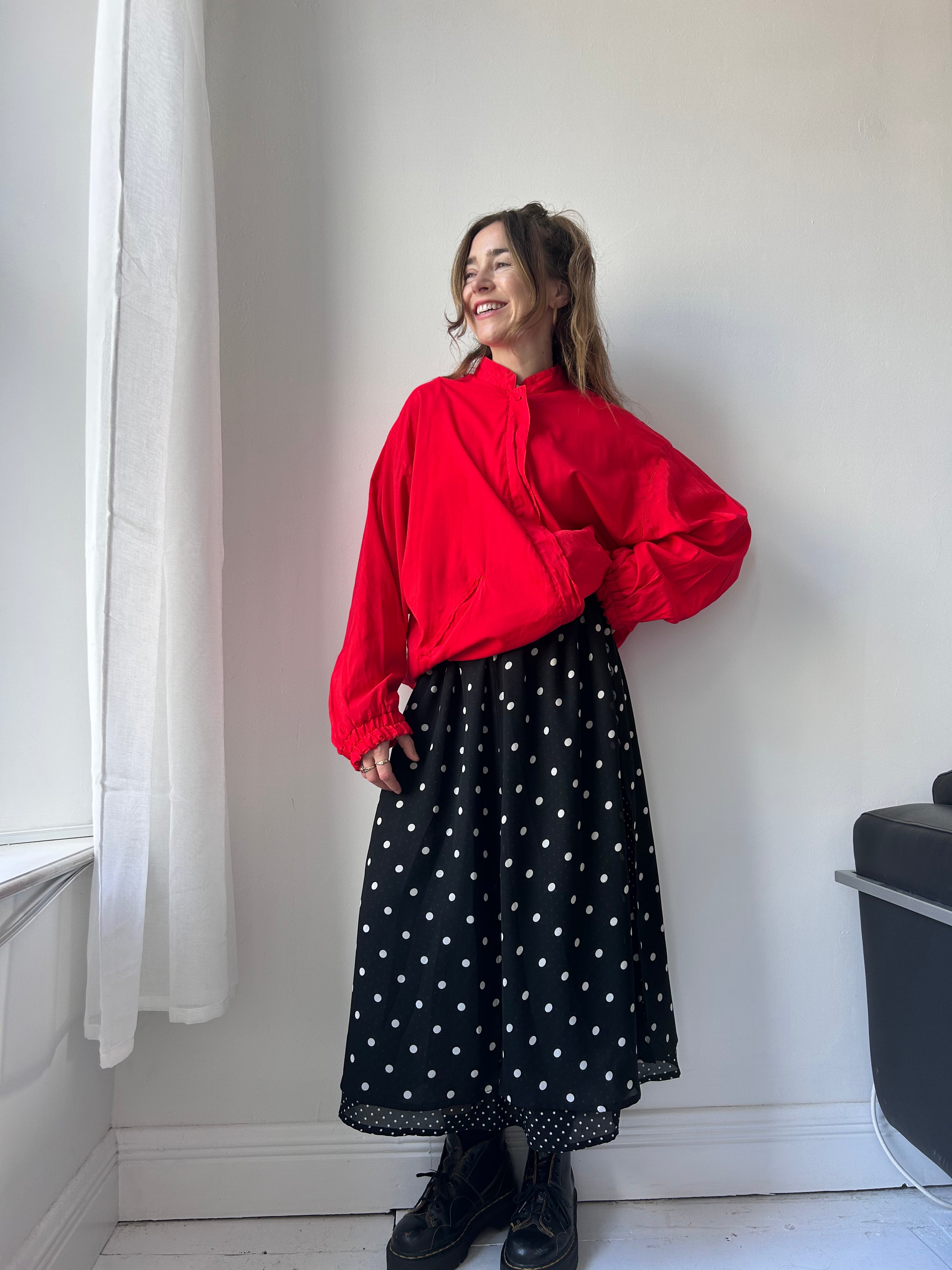 Red 80's Bomber Jacket siez L