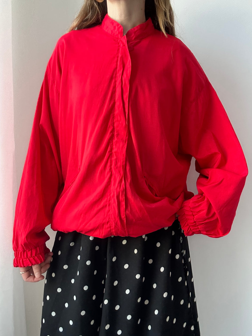 Red 80's Bomber Jacket siez L