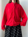 Red 80's Bomber Jacket siez L