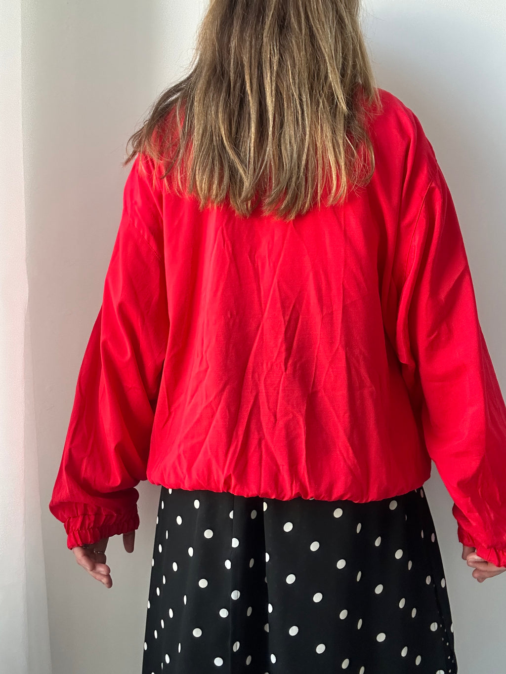 Red 80's Bomber Jacket siez L