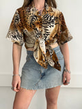 Animal Print Shirt Size L