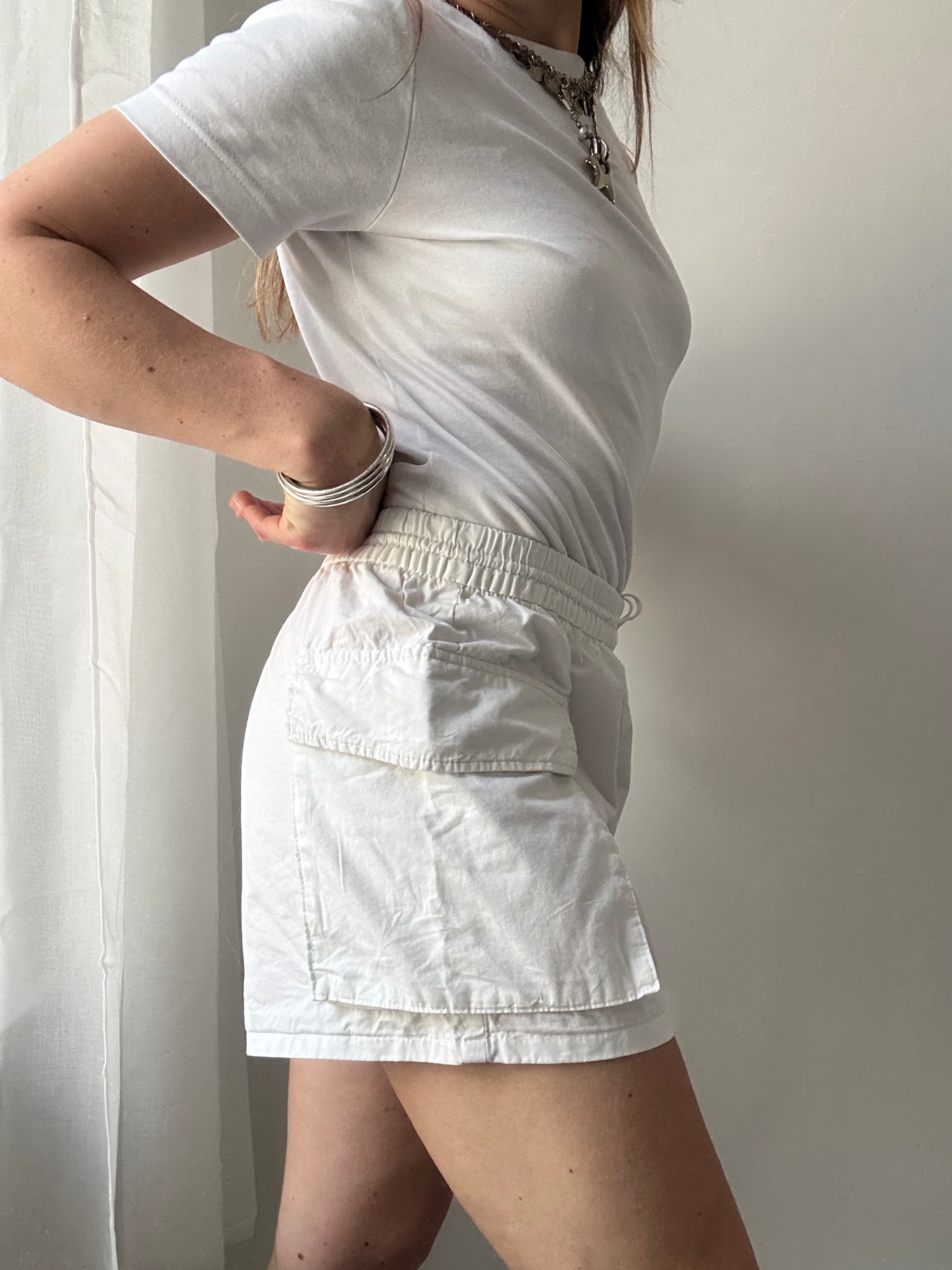 White Cargo Shorts Size 10