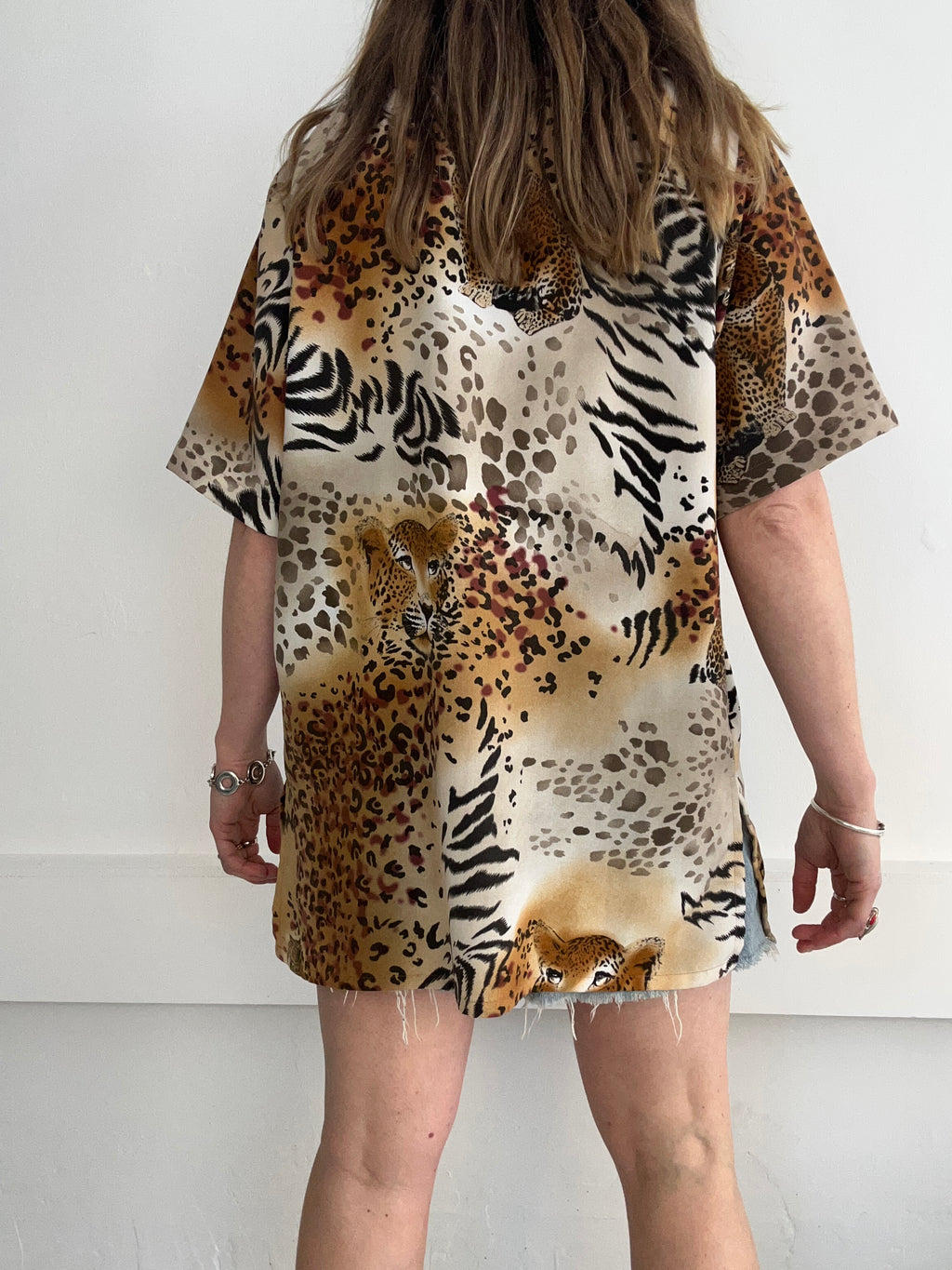 Animal Print Shirt Size L