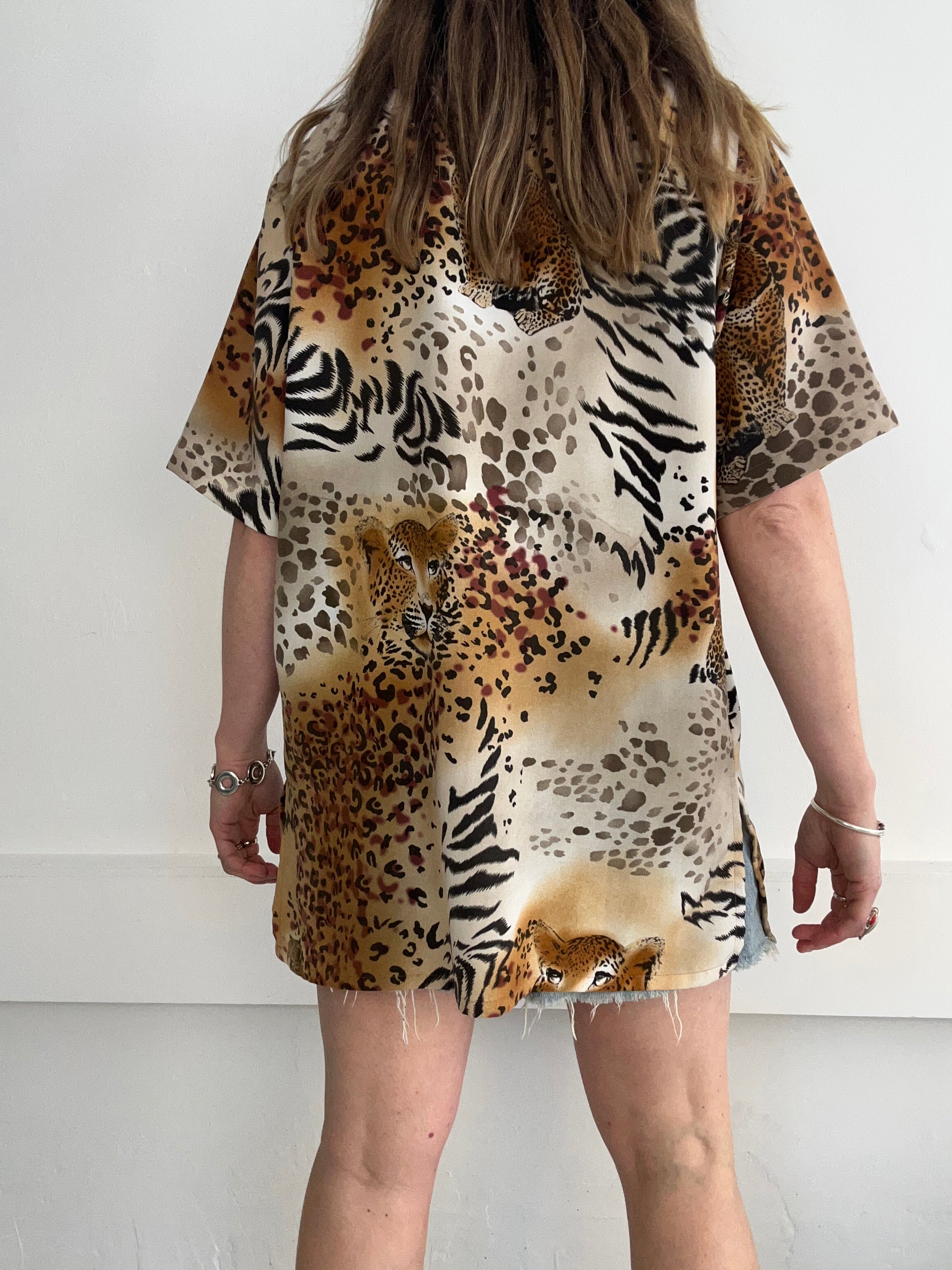 Animal Print Shirt Size L