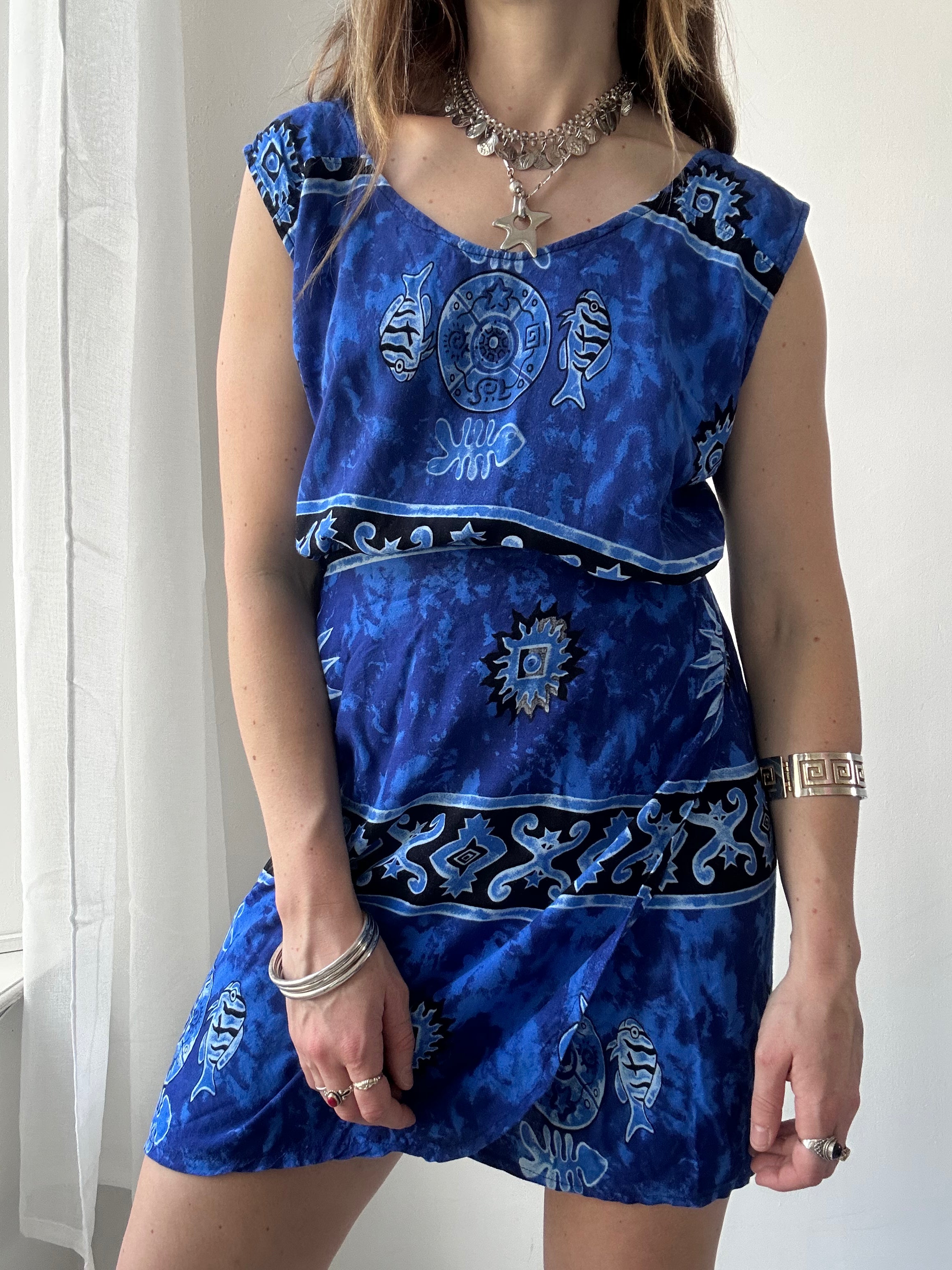 Blue top And Skirt Size 12