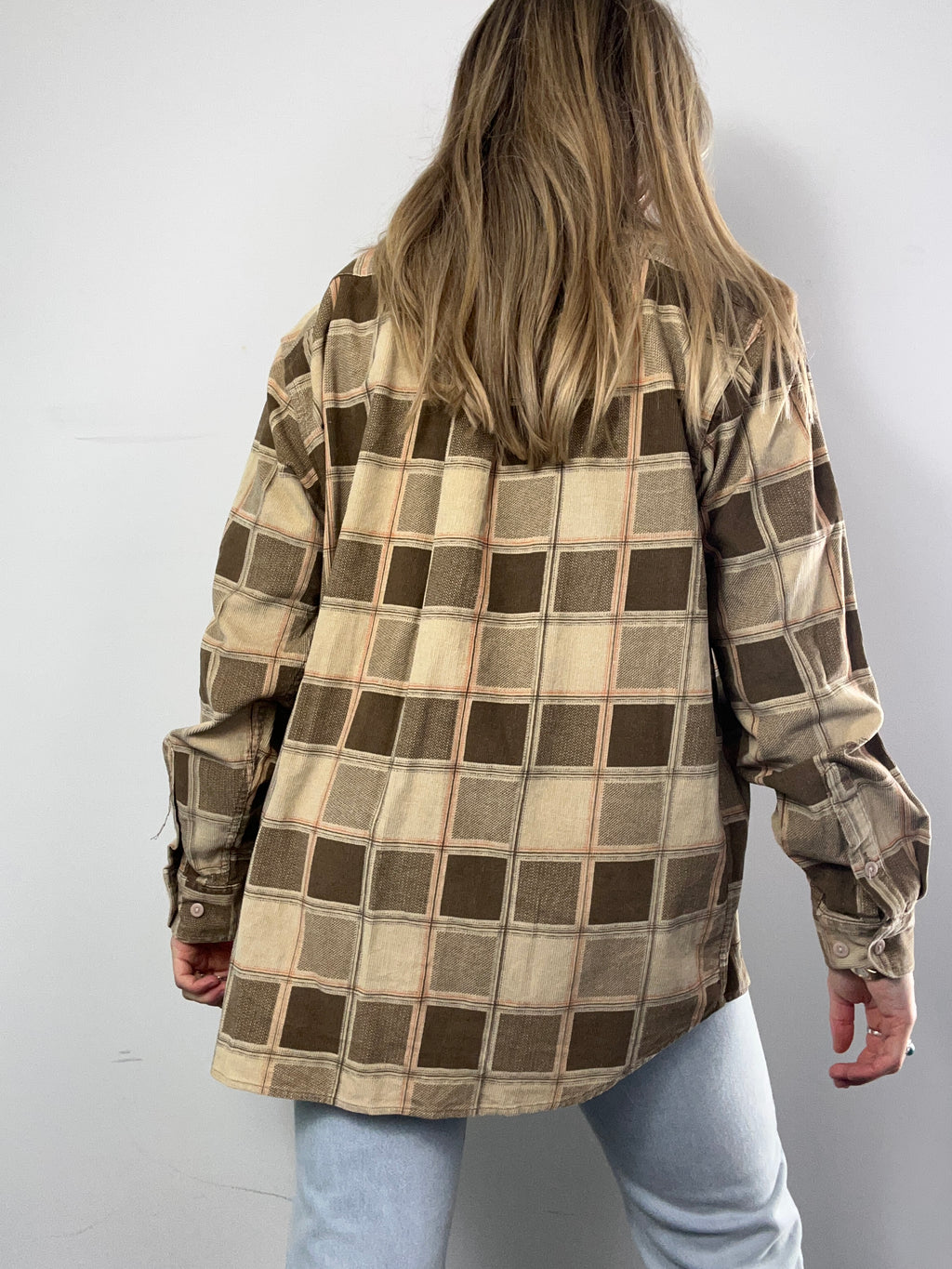 Cord Tartan Shirt Size L