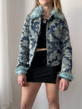 Tapestry Jacket With Fur Trim Sie 10