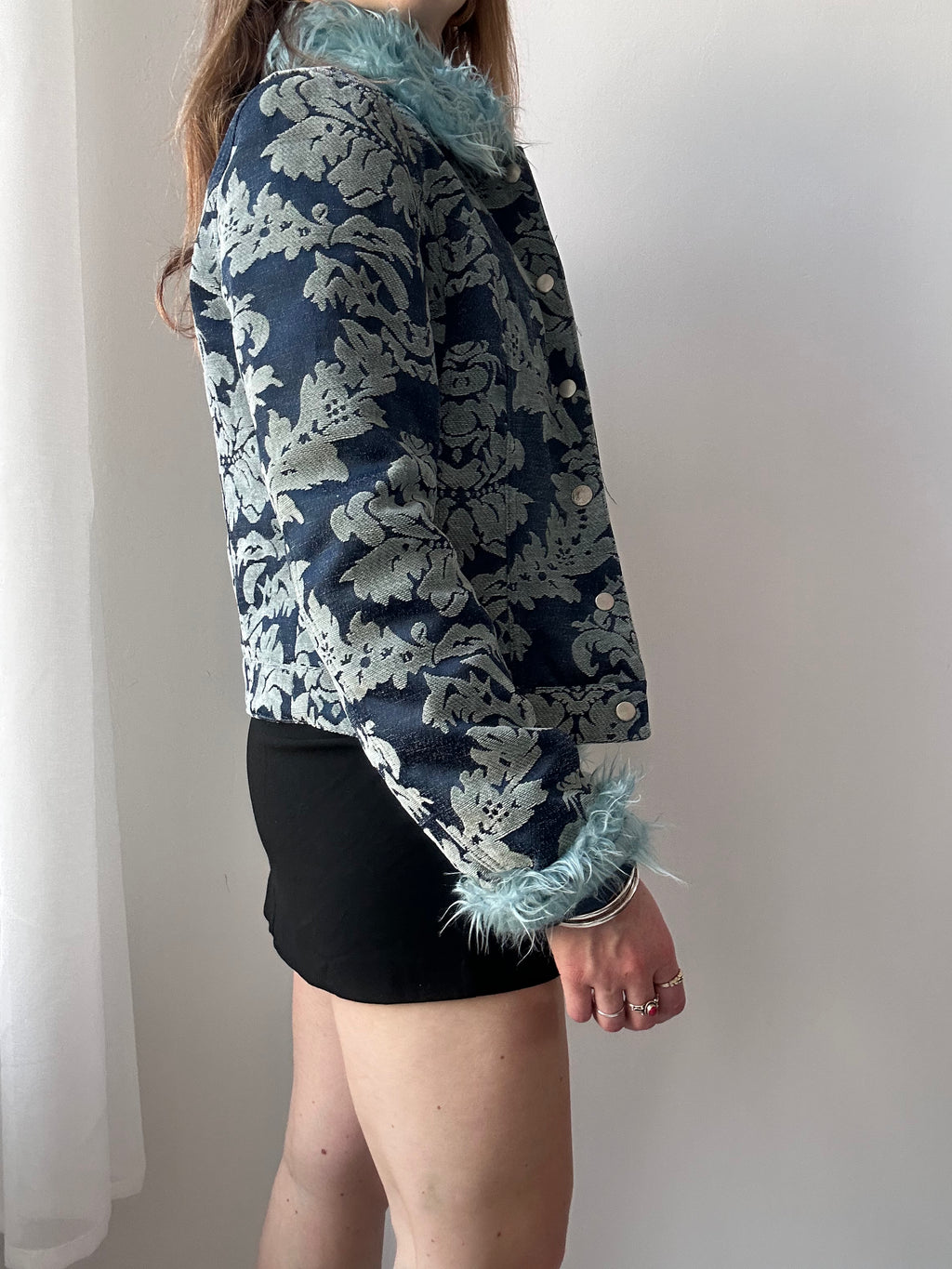 Tapestry Jacket With Fur Trim Sie 10