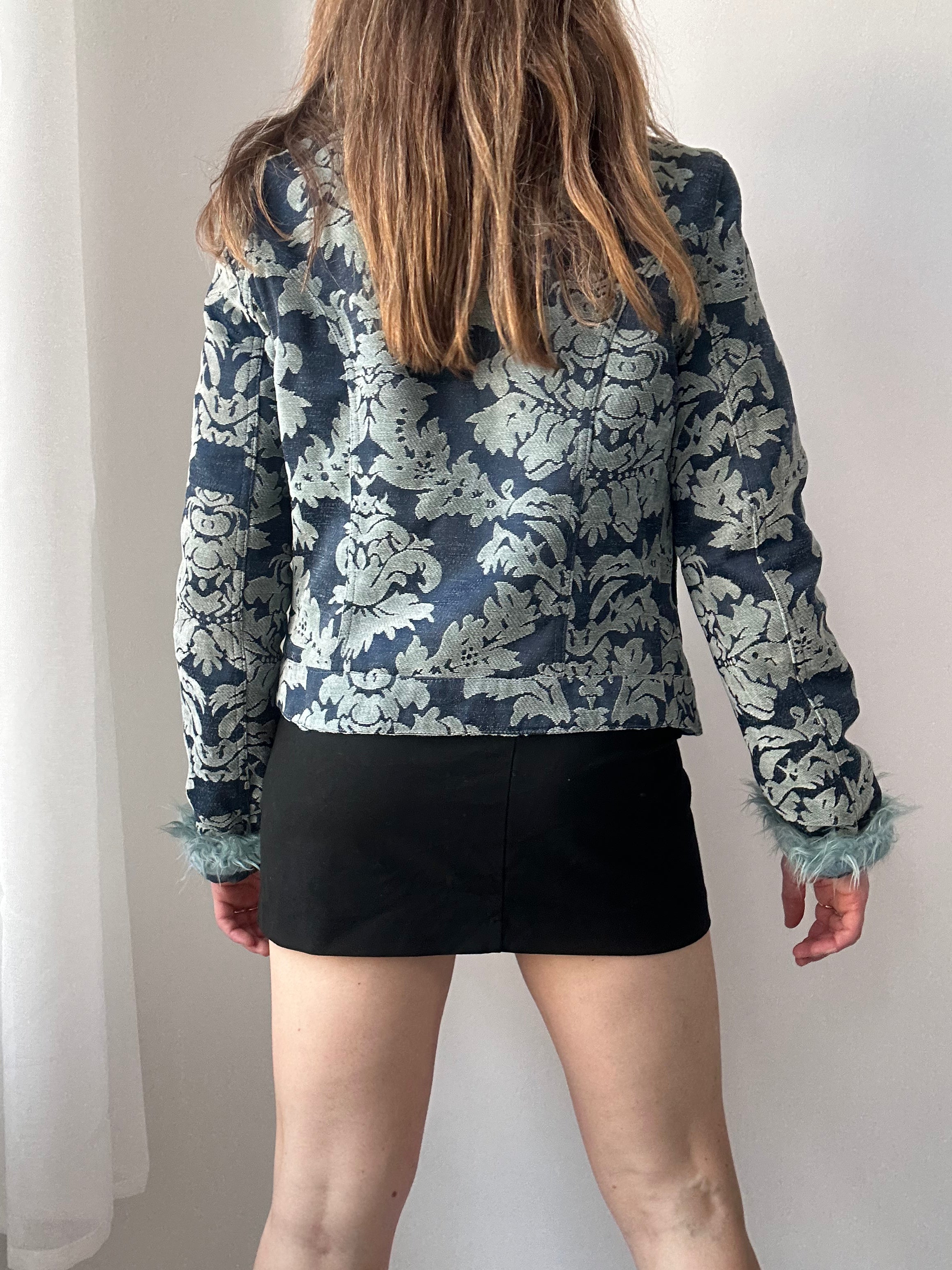Tapestry Jacket With Fur Trim Sie 10