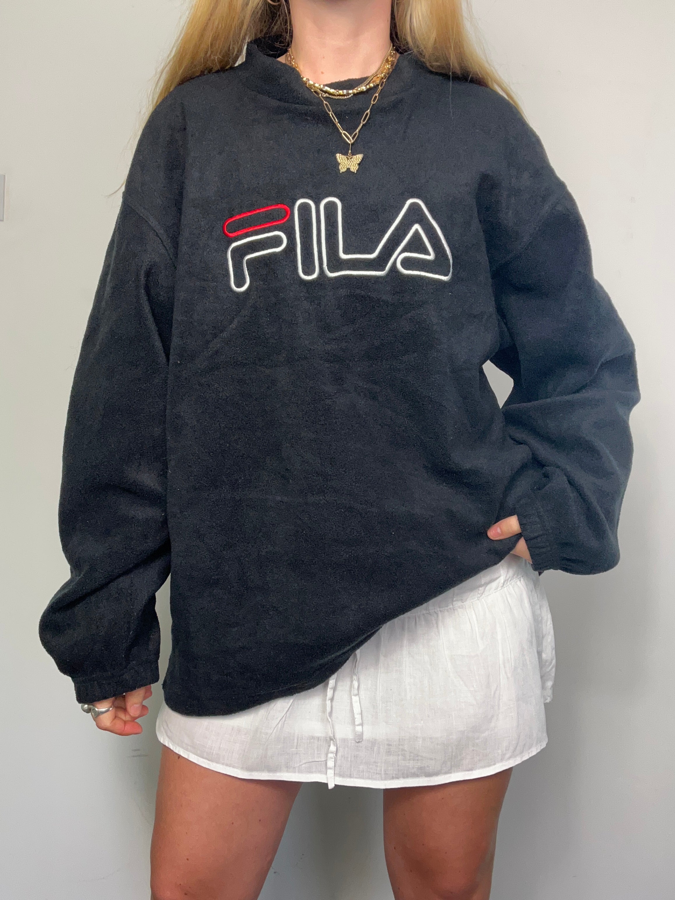 Fila Black Fleece Sweater Size L