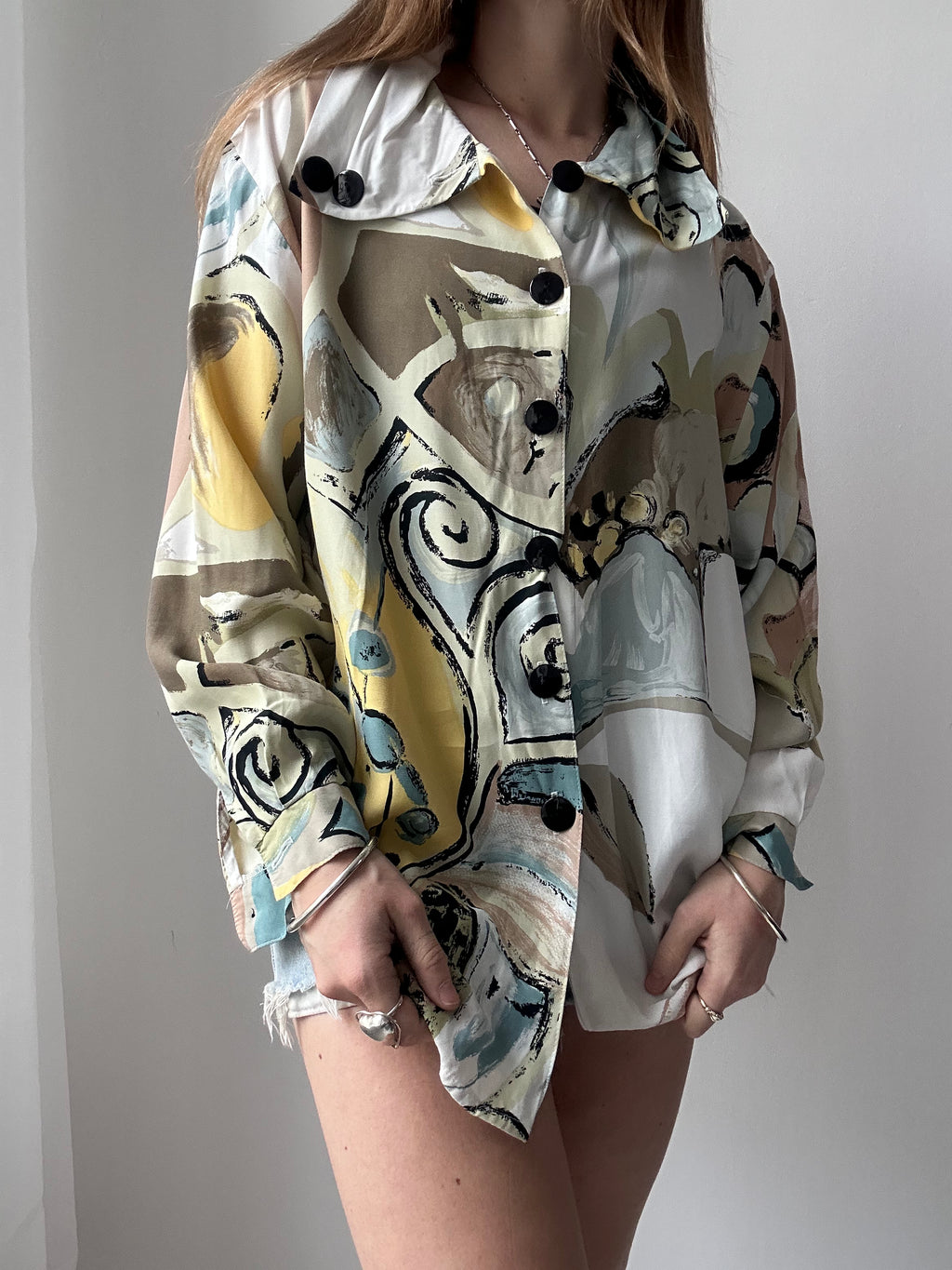80's Printed Shirt Size Xl