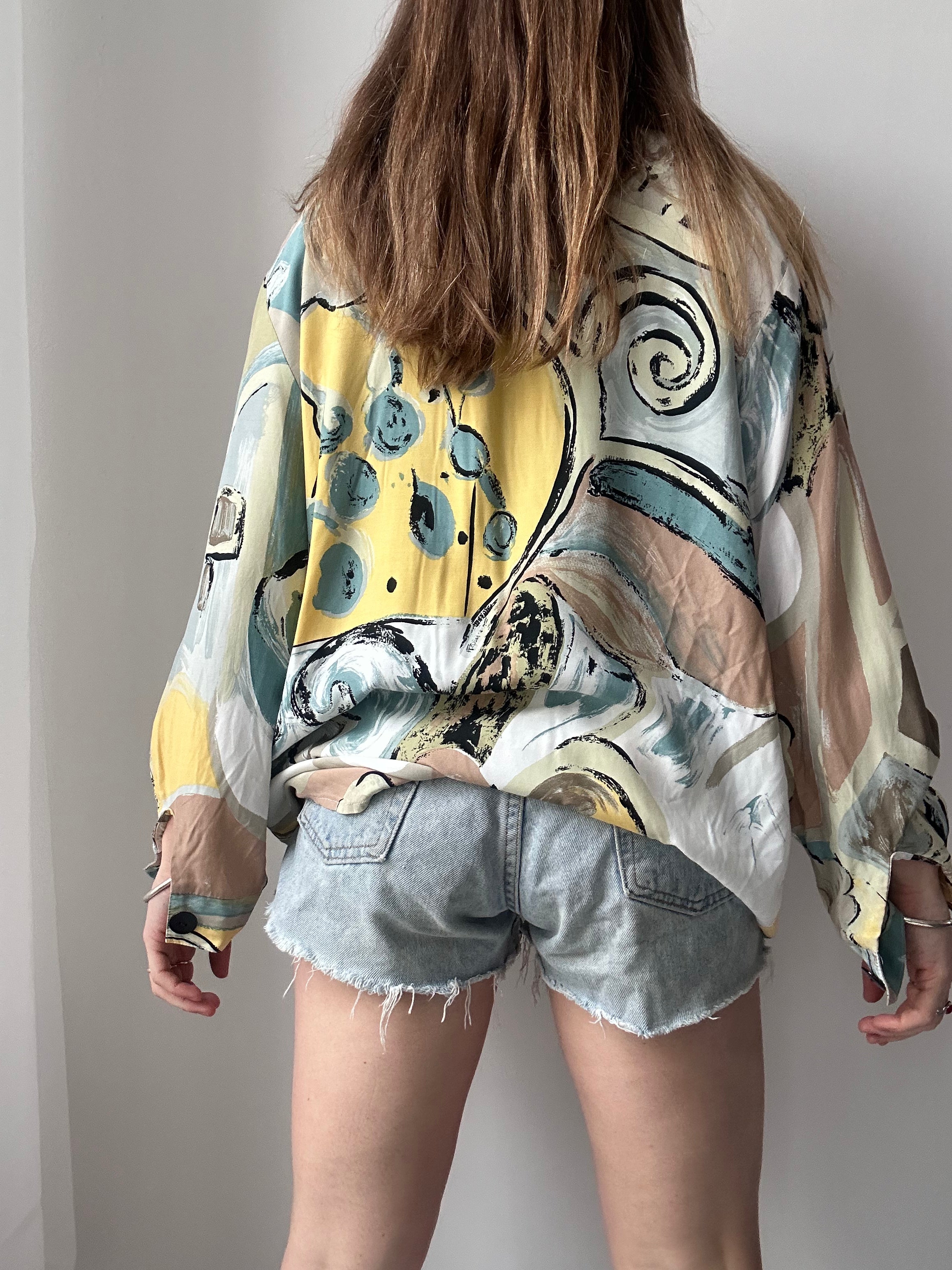80's Printed Shirt Size Xl