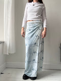 Baby Blue 90's Wrap Skirt Size 10/12