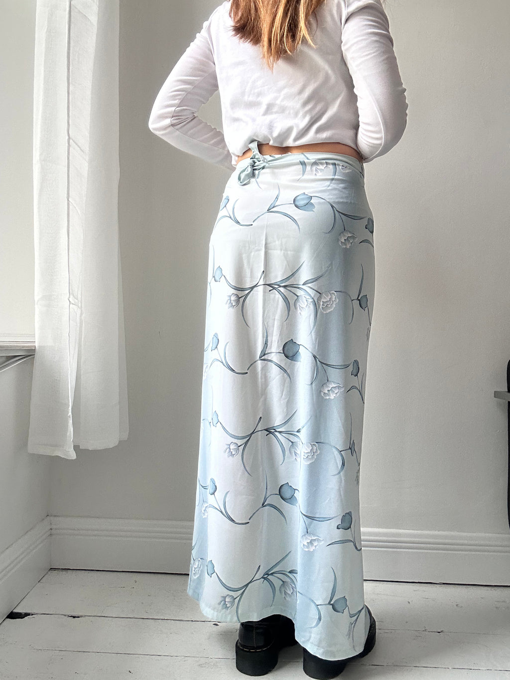 Baby Blue 90's Wrap Skirt Size 10/12