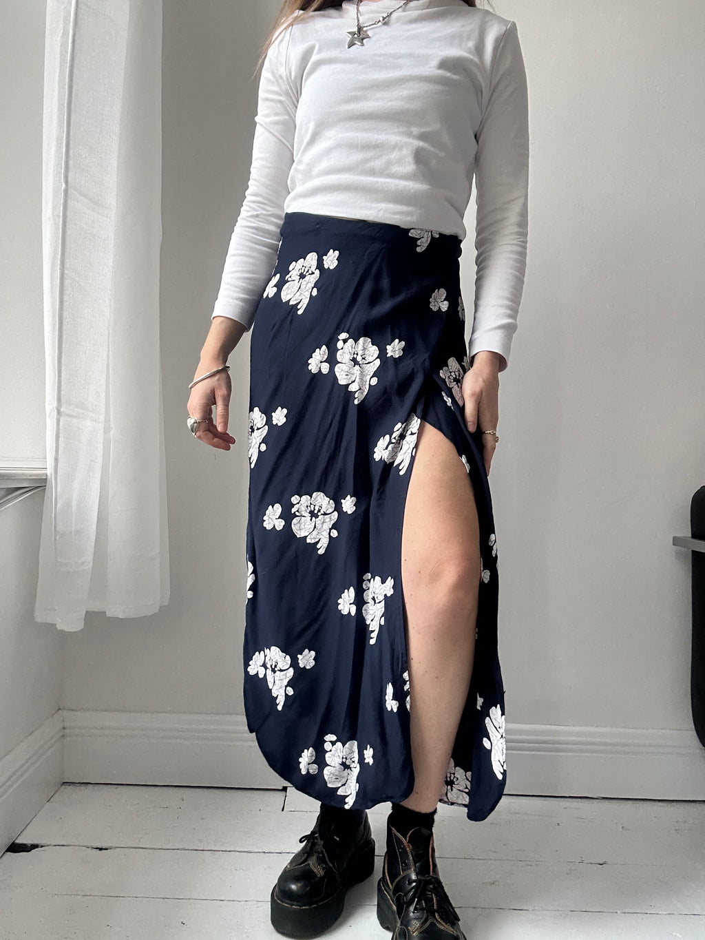 Navy Wrap Skirt Size 8