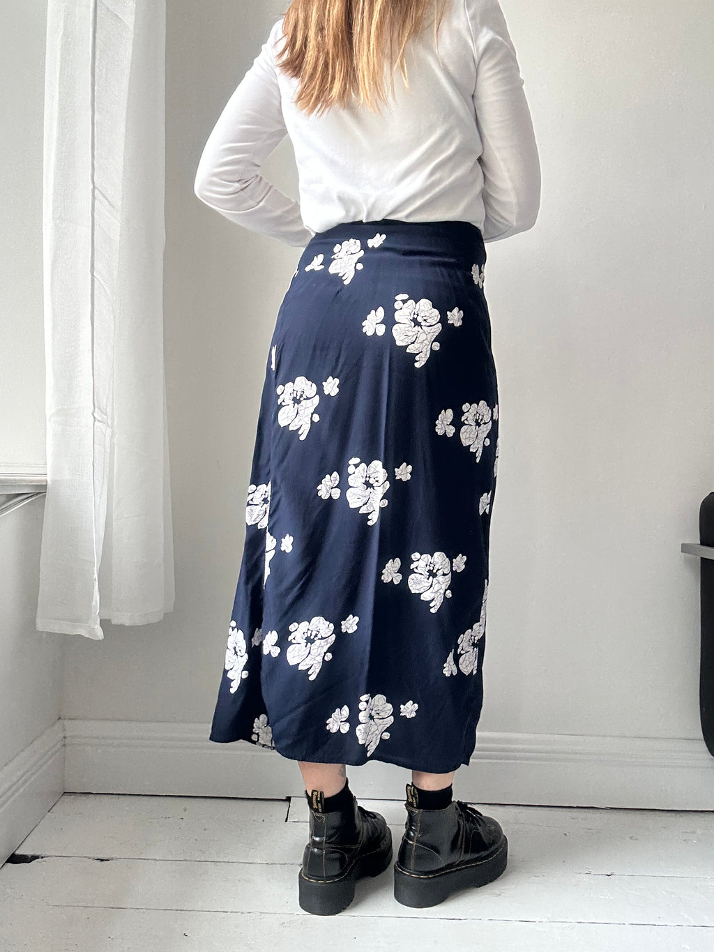 Navy Wrap Skirt Size 8