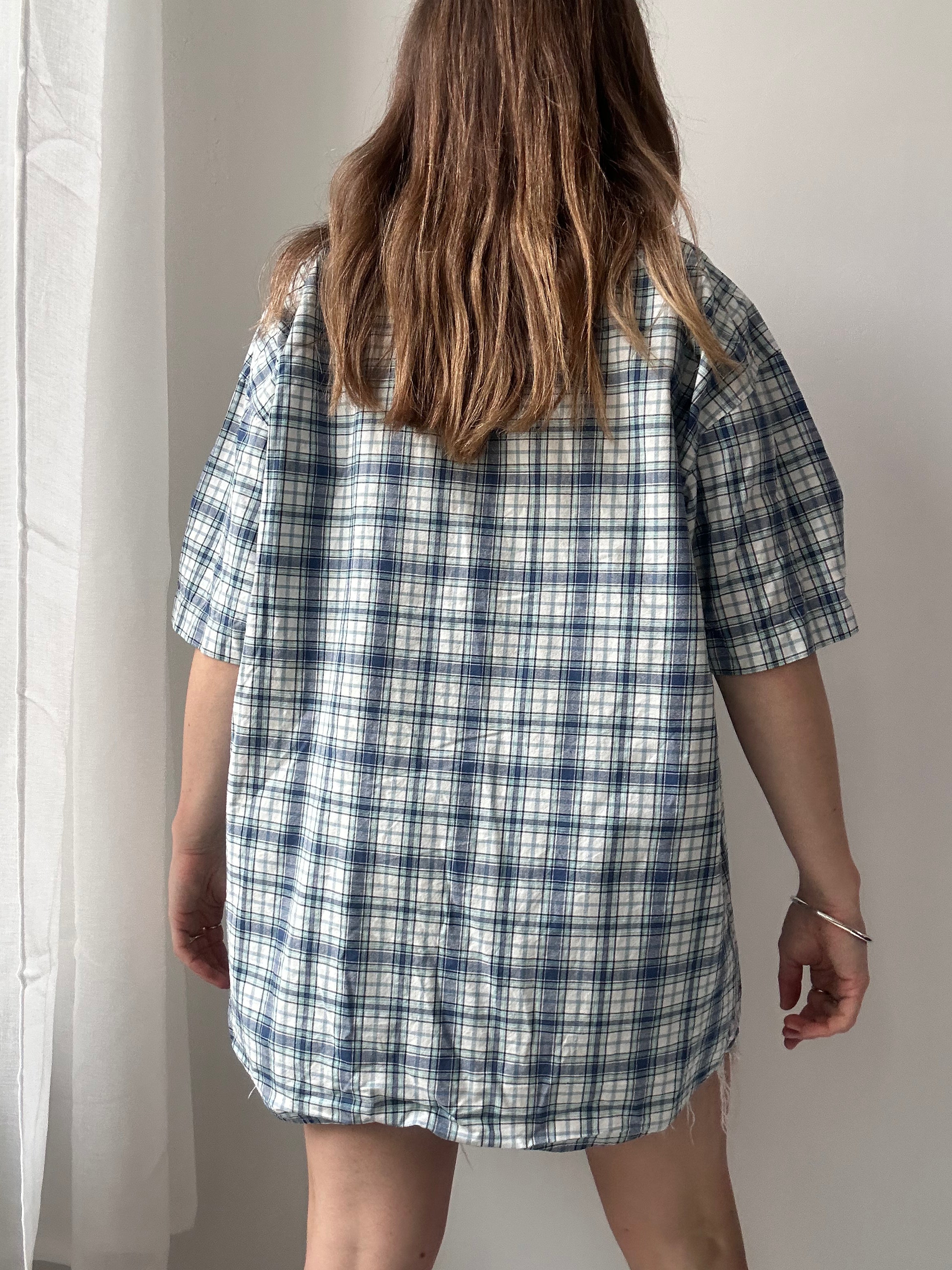 Tartan 90's Floral Shirt Size L