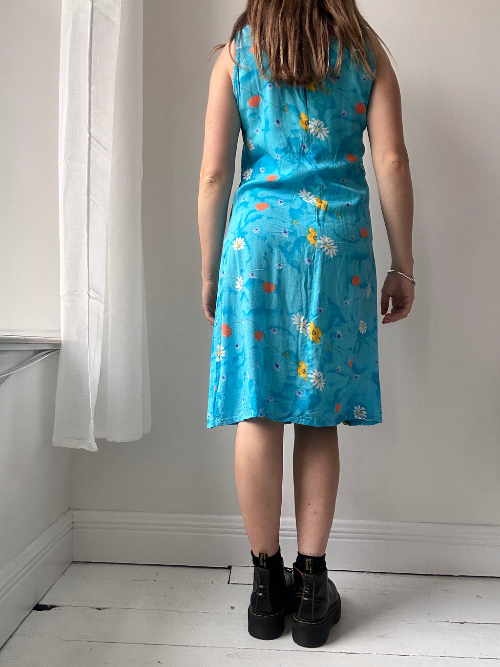 Blue Sun Dress 90's Size 10/12