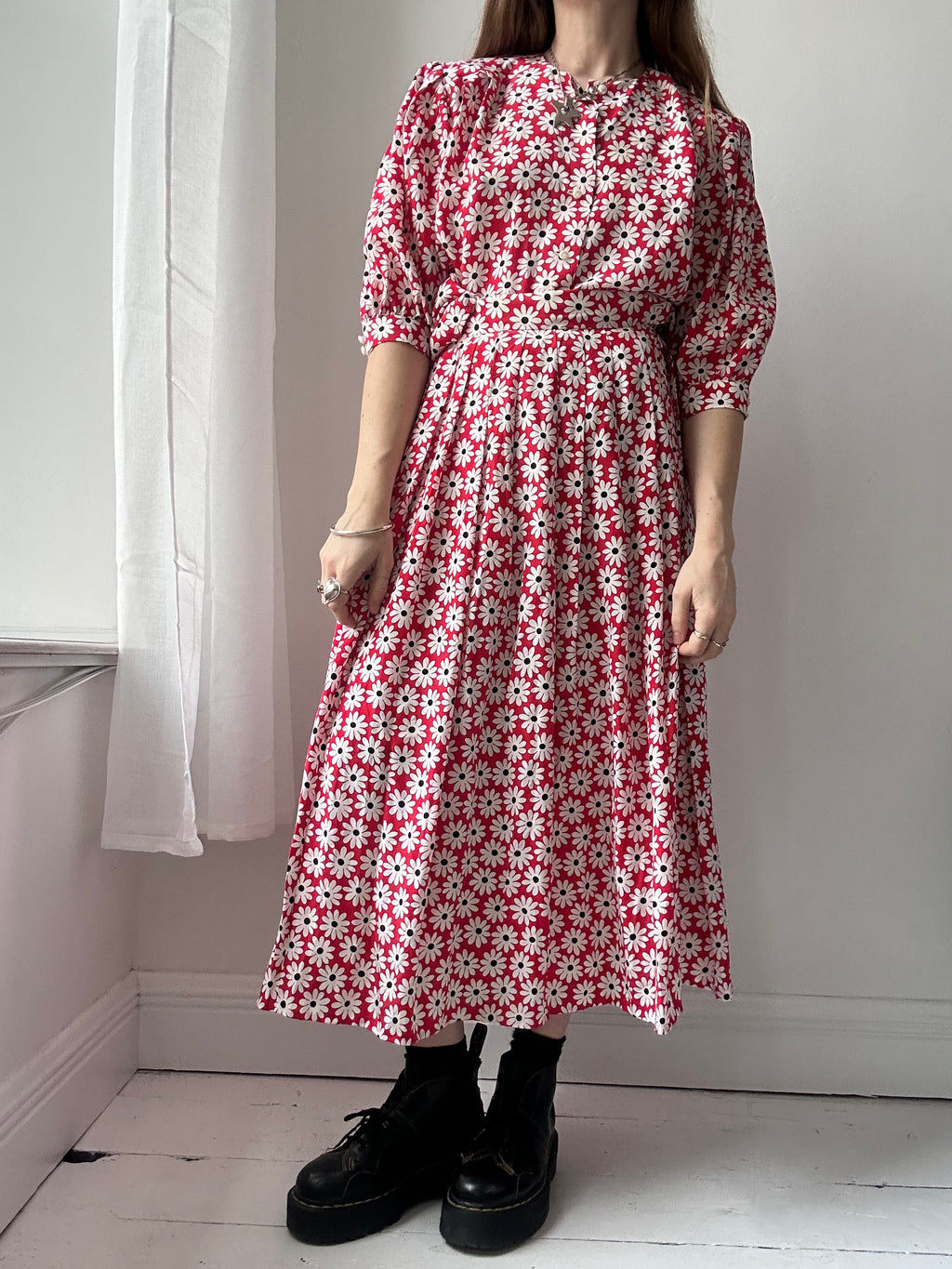 Floral Shirt And Skirt 80's Size 12