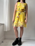 Yellow Floral Mini Dress Size 12